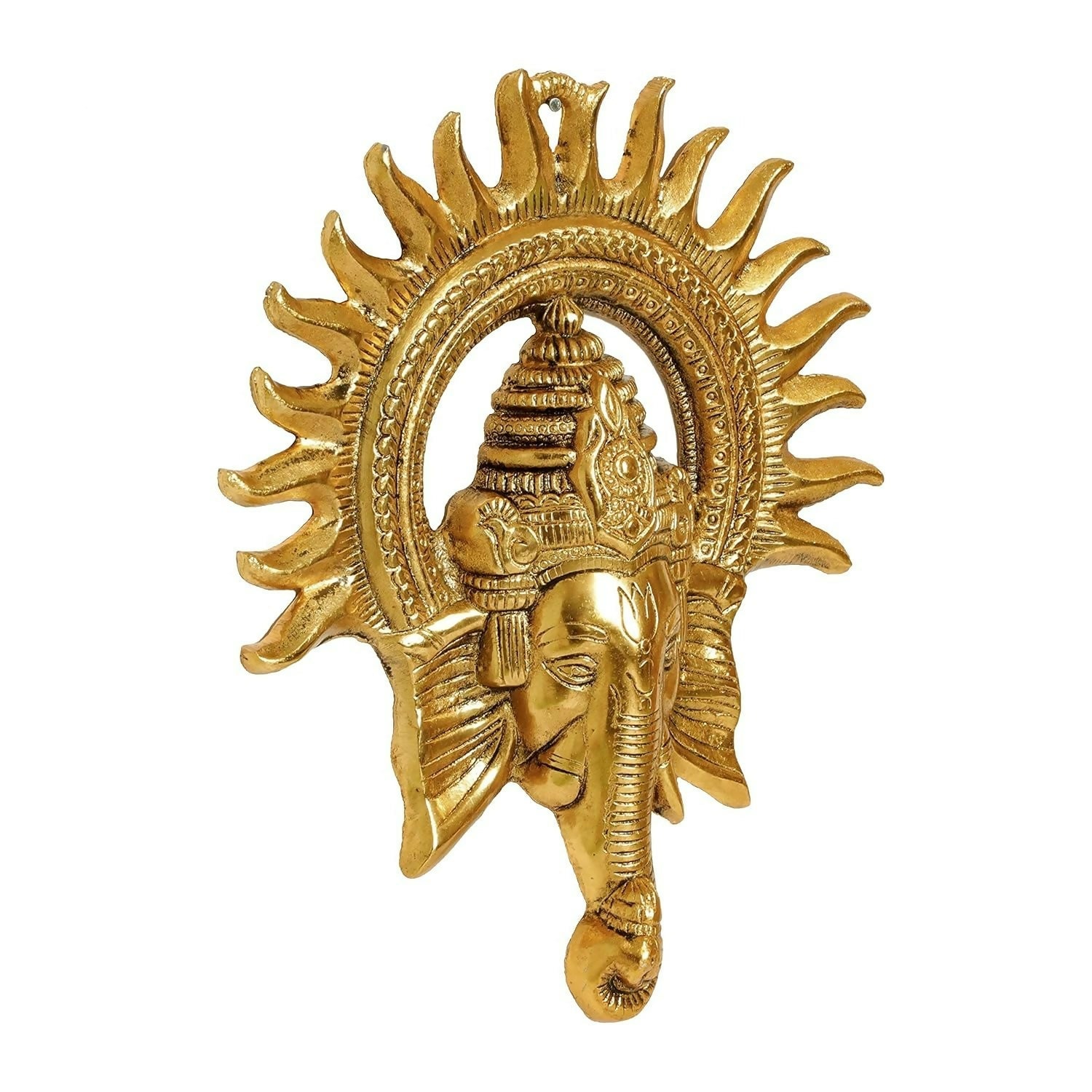 KridayKraft Metal Ganesha ji Statue, Ganpati Wall Hanging Sculpture Lord Ganesh Idol - Grab2buy