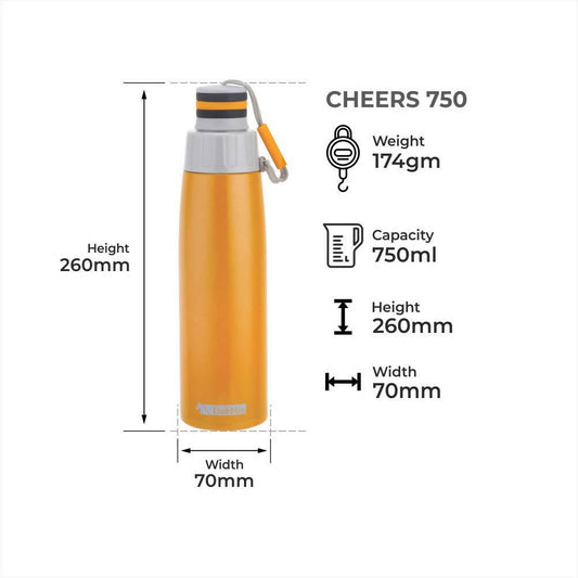 Dubblin Cheers Stainless Steel Sipper Water Bottle - Grab2buy