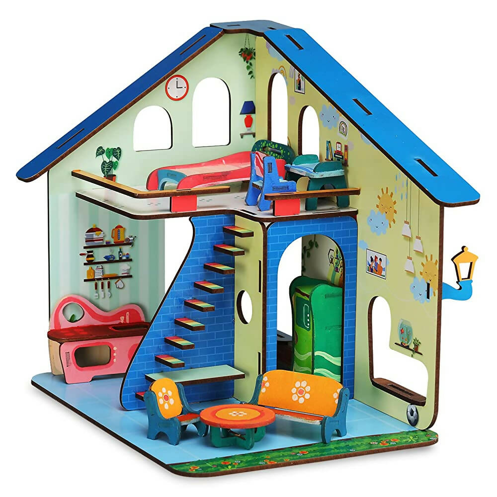 Webby Bloomvilla A Florists Home All Side Play Wooden Doll House  Grab2Buy Webby Grab2Buy