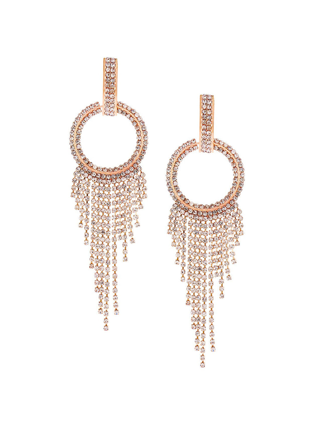 Yellow Chimes Gold-Toned Contemporary Drop Earrings - Grab2buy