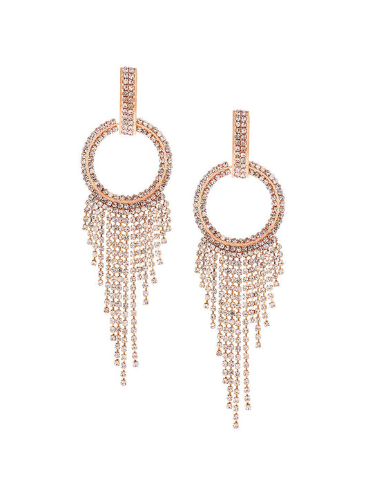 Yellow Chimes Gold-Toned Contemporary Drop Earrings - Grab2buy