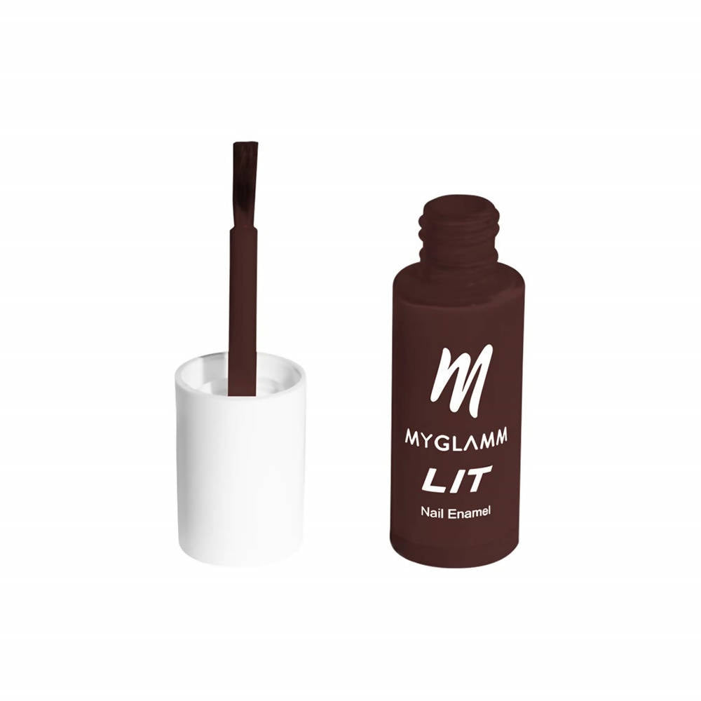 MYGLAMM LIT Nail Enamel - Oh Fudge - Oxblood Shade (7 Ml)
