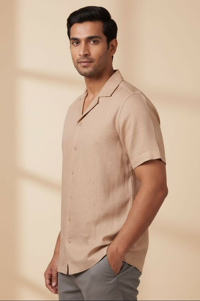 Dune — Beige Linen Shirt by Hilo Design
