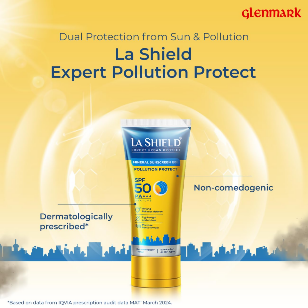 La Shield Pollution Protect SPF 50 Mineral Sunscreen Gel 