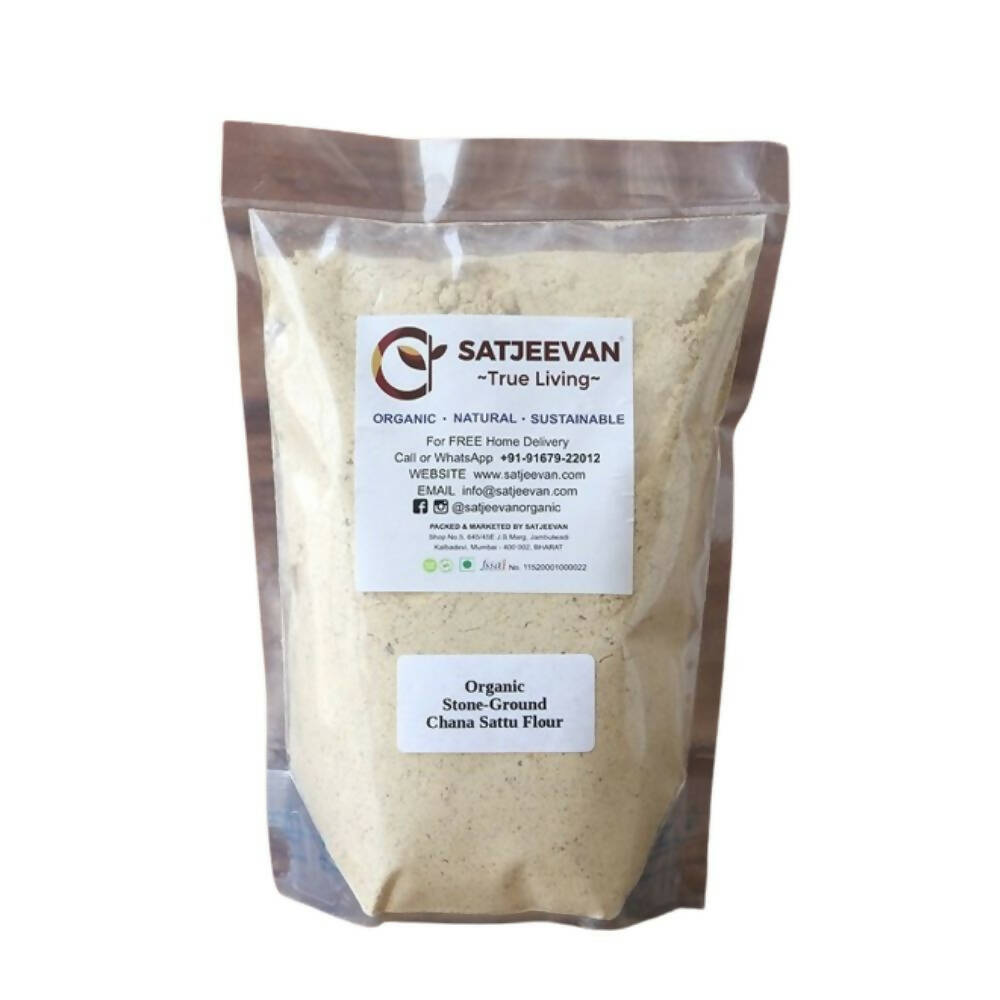 Satjeevan Organic Stone-Ground Chana Sattu Flour 