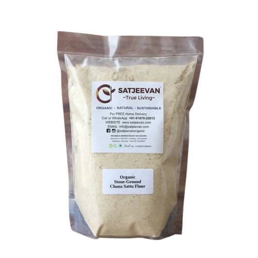 Satjeevan Organic Stone-Ground Chana Sattu Flour 