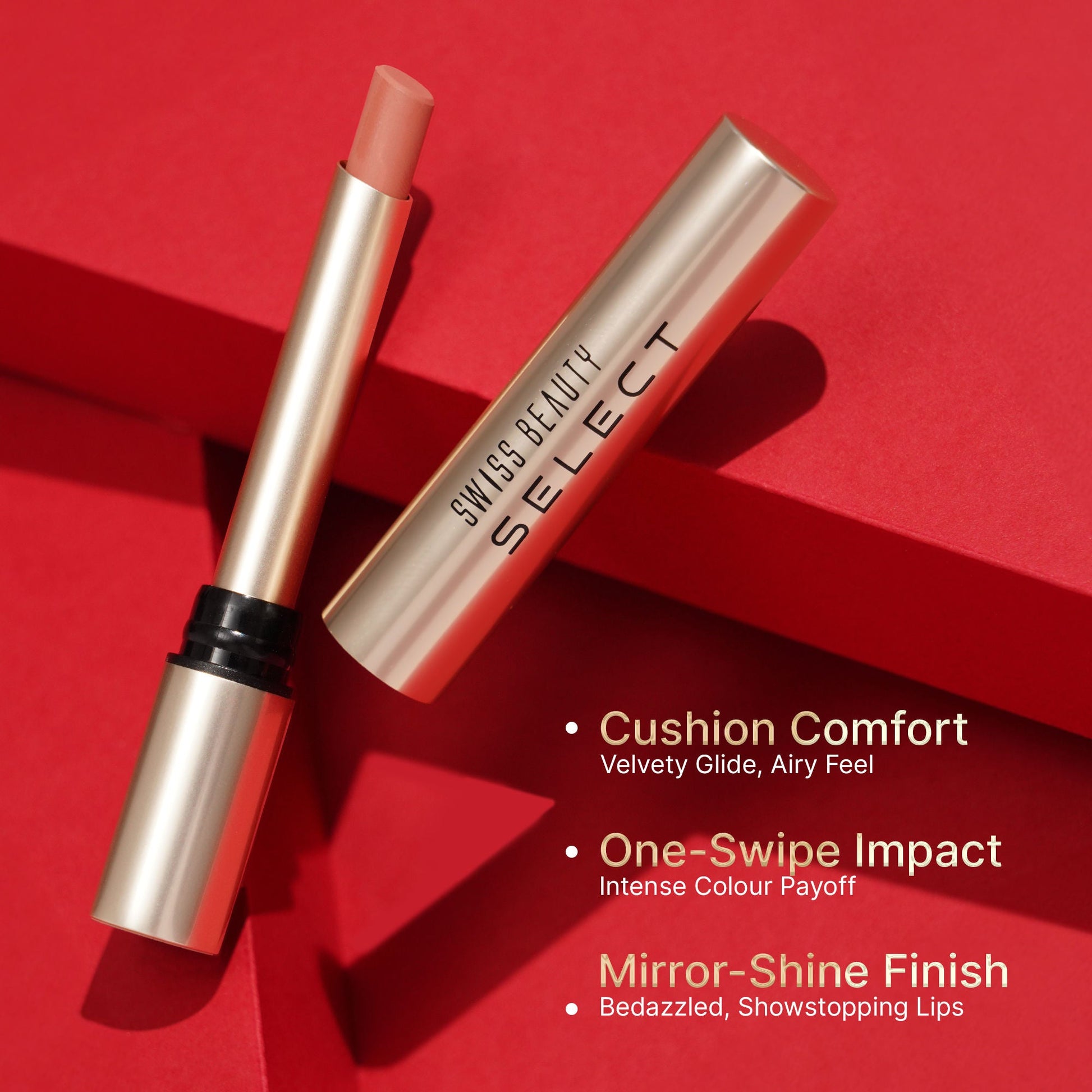 Swiss Beauty Select High On Shine Lipstick - 7 Red Mandate