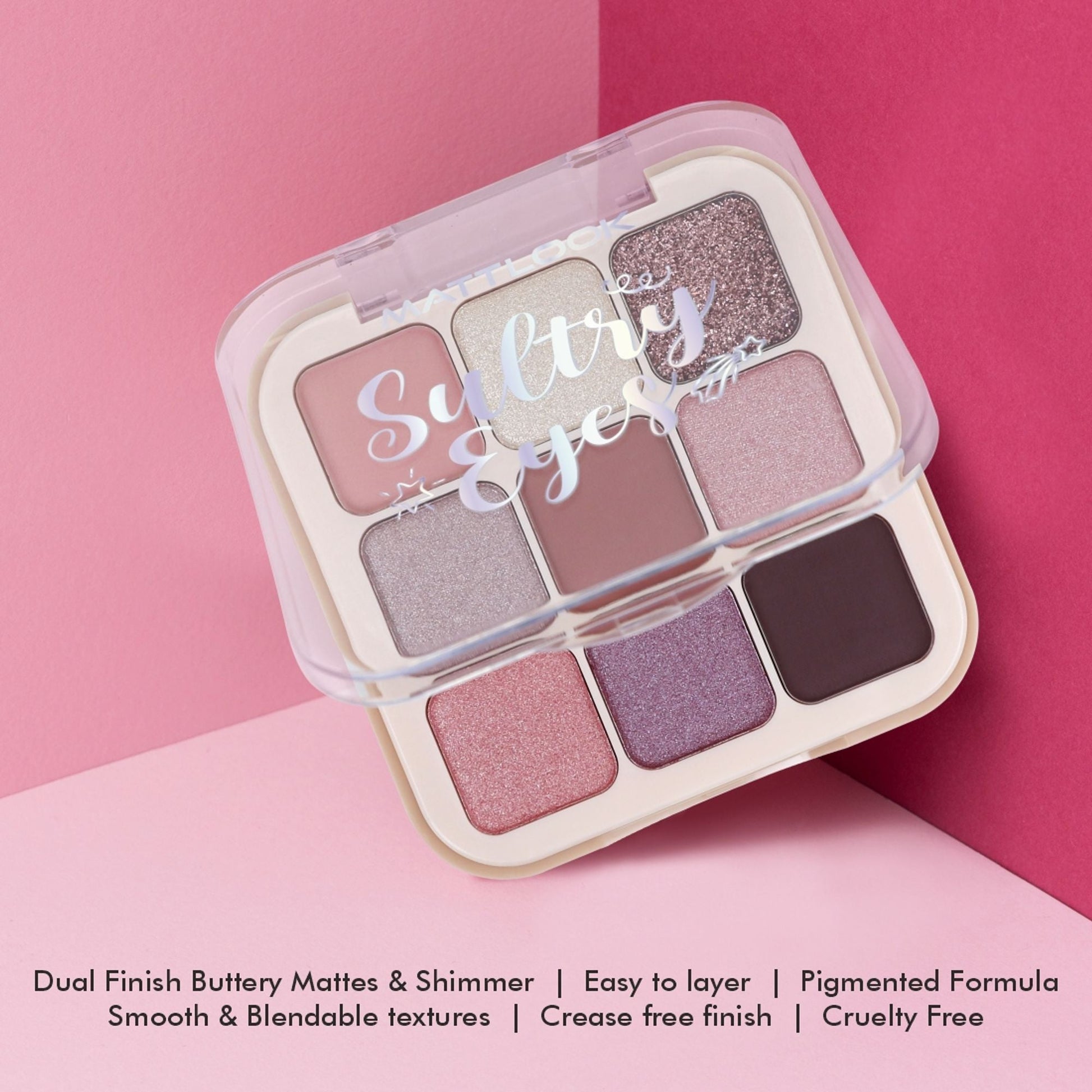 Matt Look Sultry Eyes Highly Pigmented Blendable Long Lasting Eyeshadow Palette - 01 Carnival Fest 