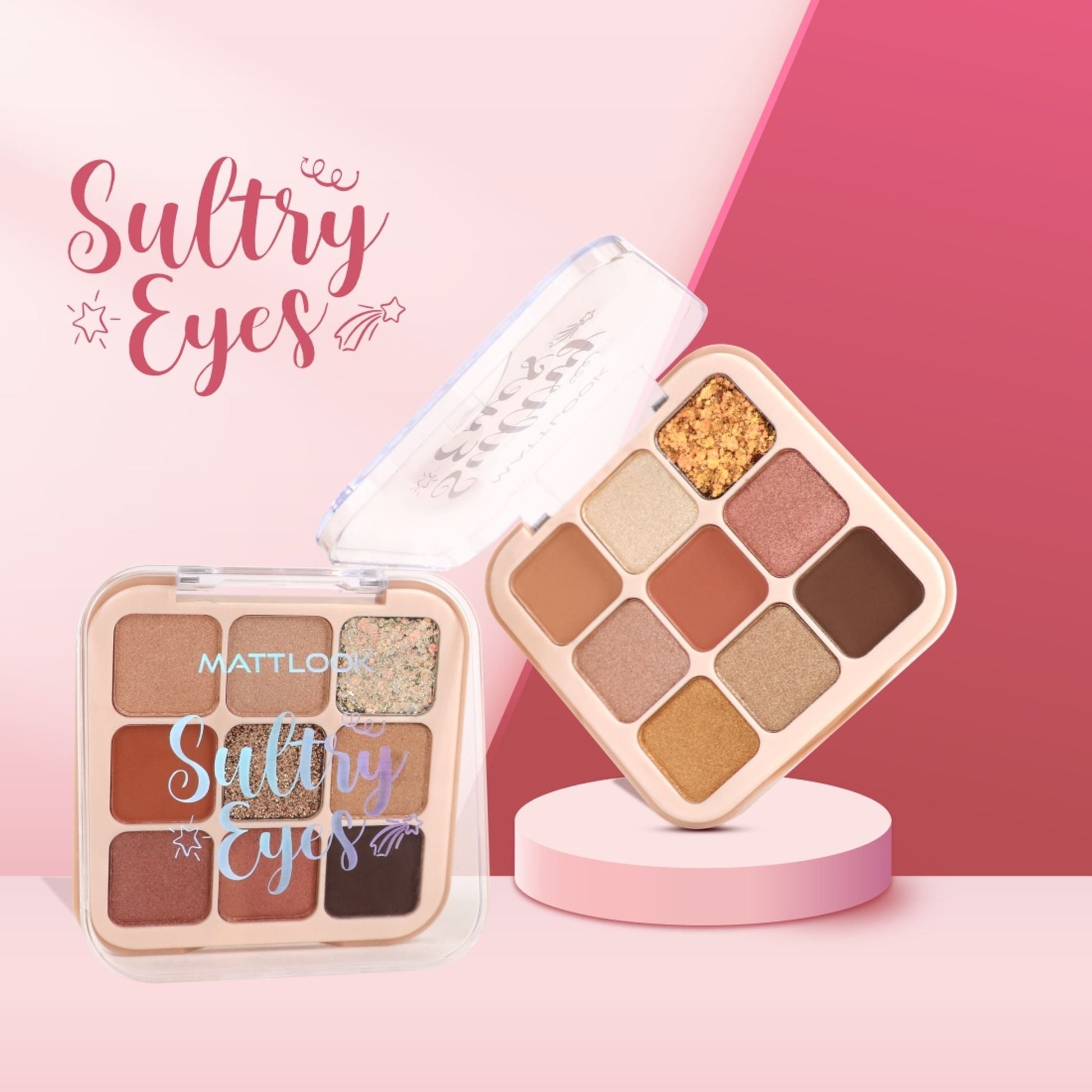 Matt Look Sultry Eyes Highly Pigmented Blendable Long Lasting Eyeshadow Palette - 01 Carnival Fest 