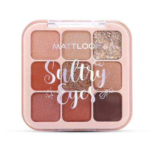 Matt Look Sultry Eyes Highly Pigmented Blendable Long Lasting Eyeshadow Palette - 03 Sundowner 