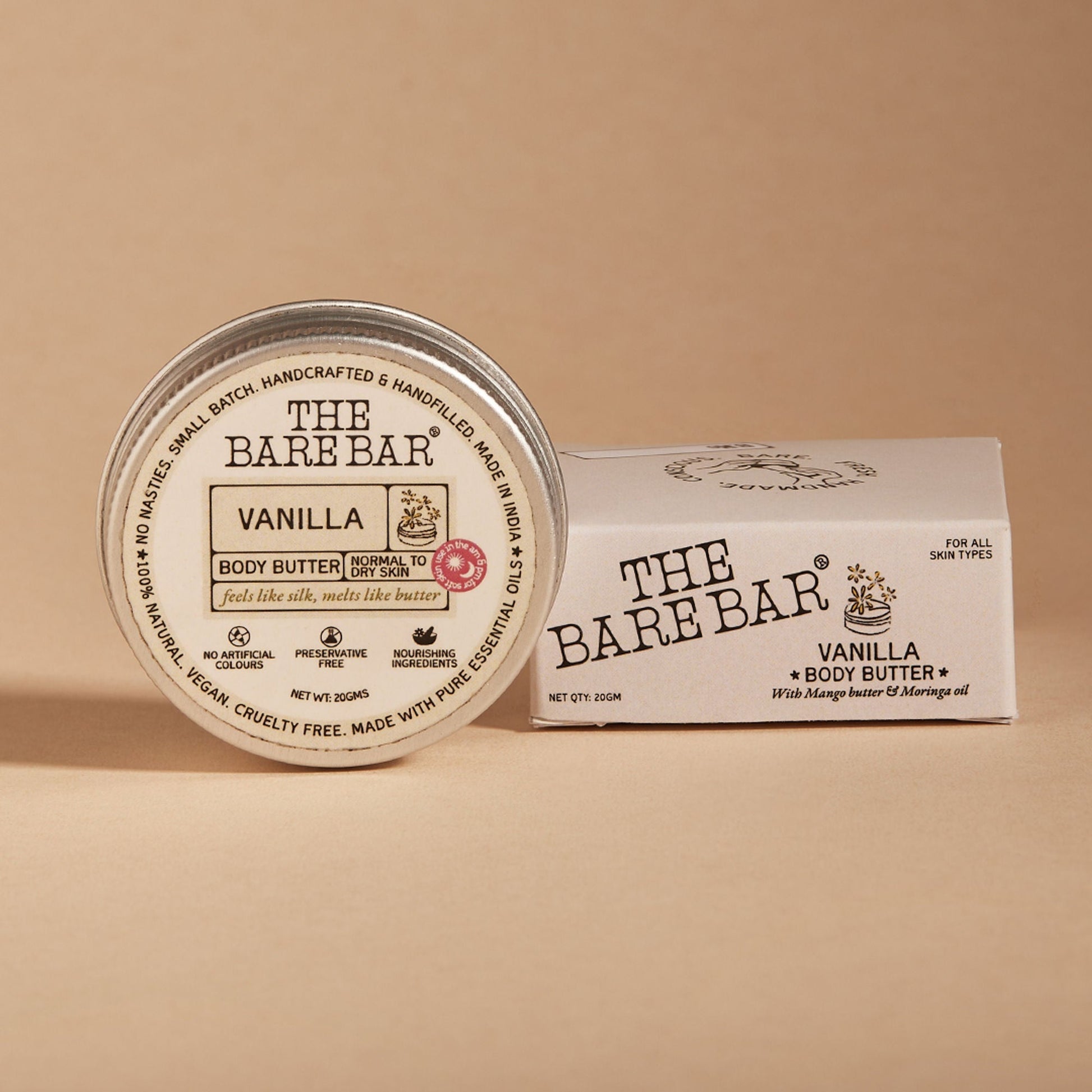 The Bare Bar Vanilla Body Butter - Deeply Moisturizing Vanilla Cream With Natural Butters  Grab2Buy The Bare Bar Grab2Buy