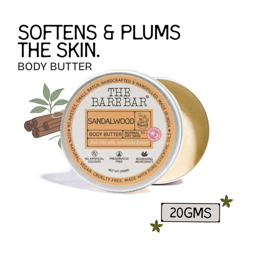 The Bare Bar Sandalwood Body Butter - Nourishing Woody Butter With Shea, Mango, Vit E  Grab2Buy The Bare Bar Grab2Buy