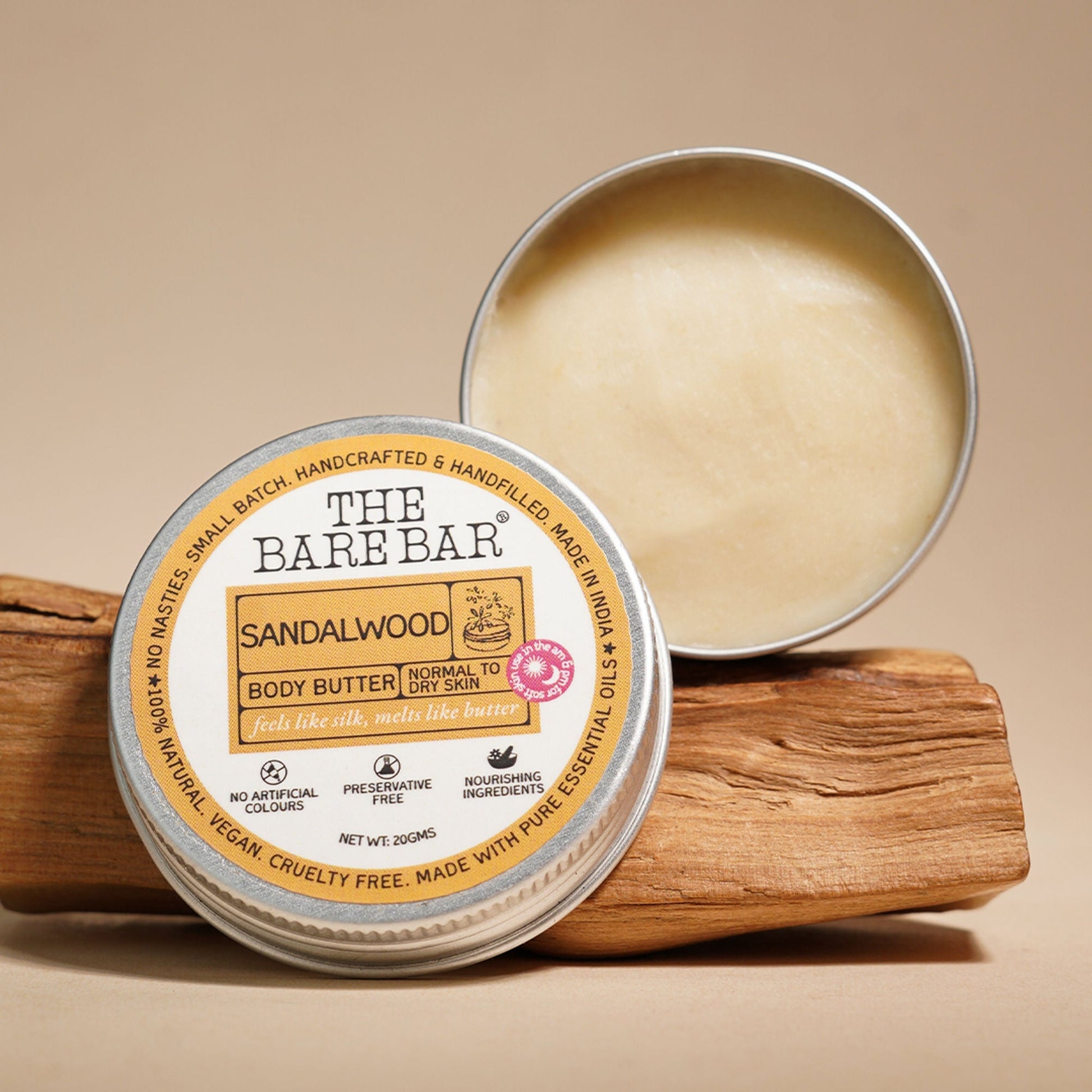 The Bare Bar Sandalwood Body Butter - Nourishing Woody Butter With Shea, Mango, Vit E  Grab2Buy The Bare Bar Grab2Buy