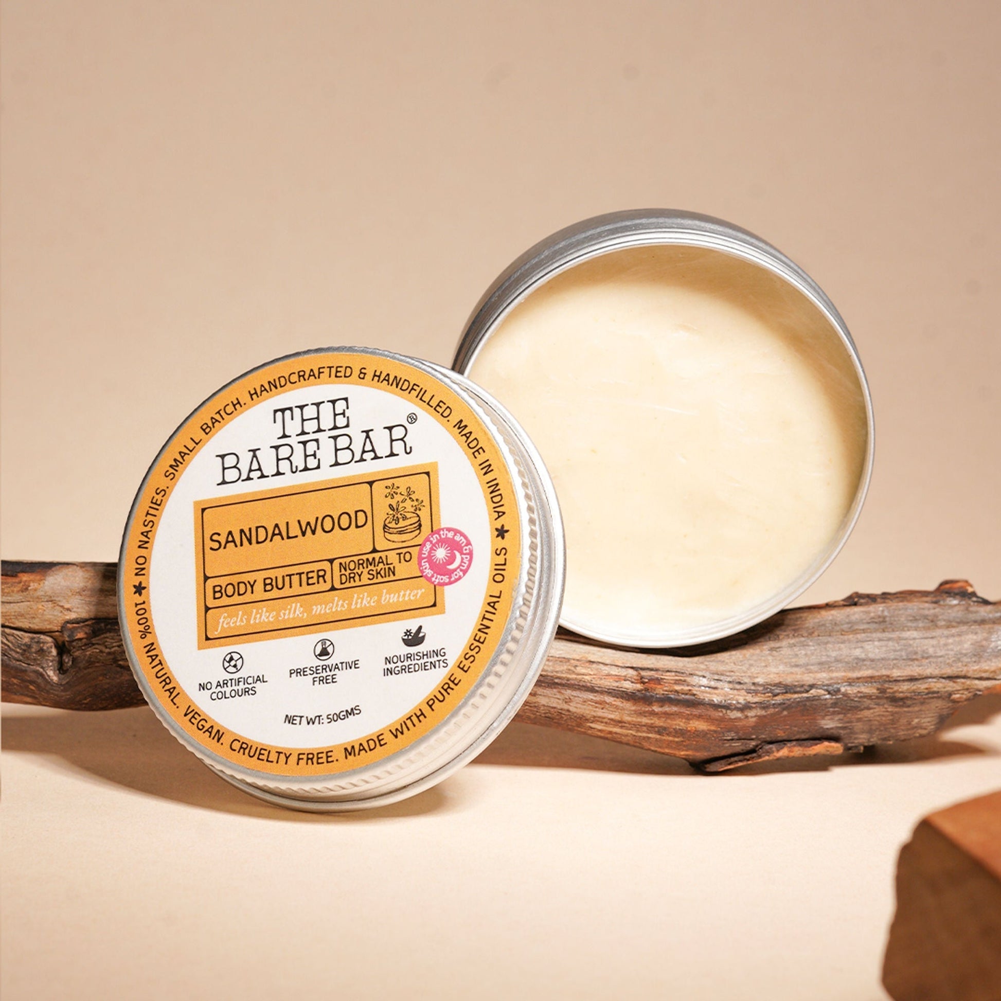 The Bare Bar Sandalwood Body Butter - Nourishing Woody Butter With Shea, Mango, Vit E  Grab2Buy The Bare Bar Grab2Buy