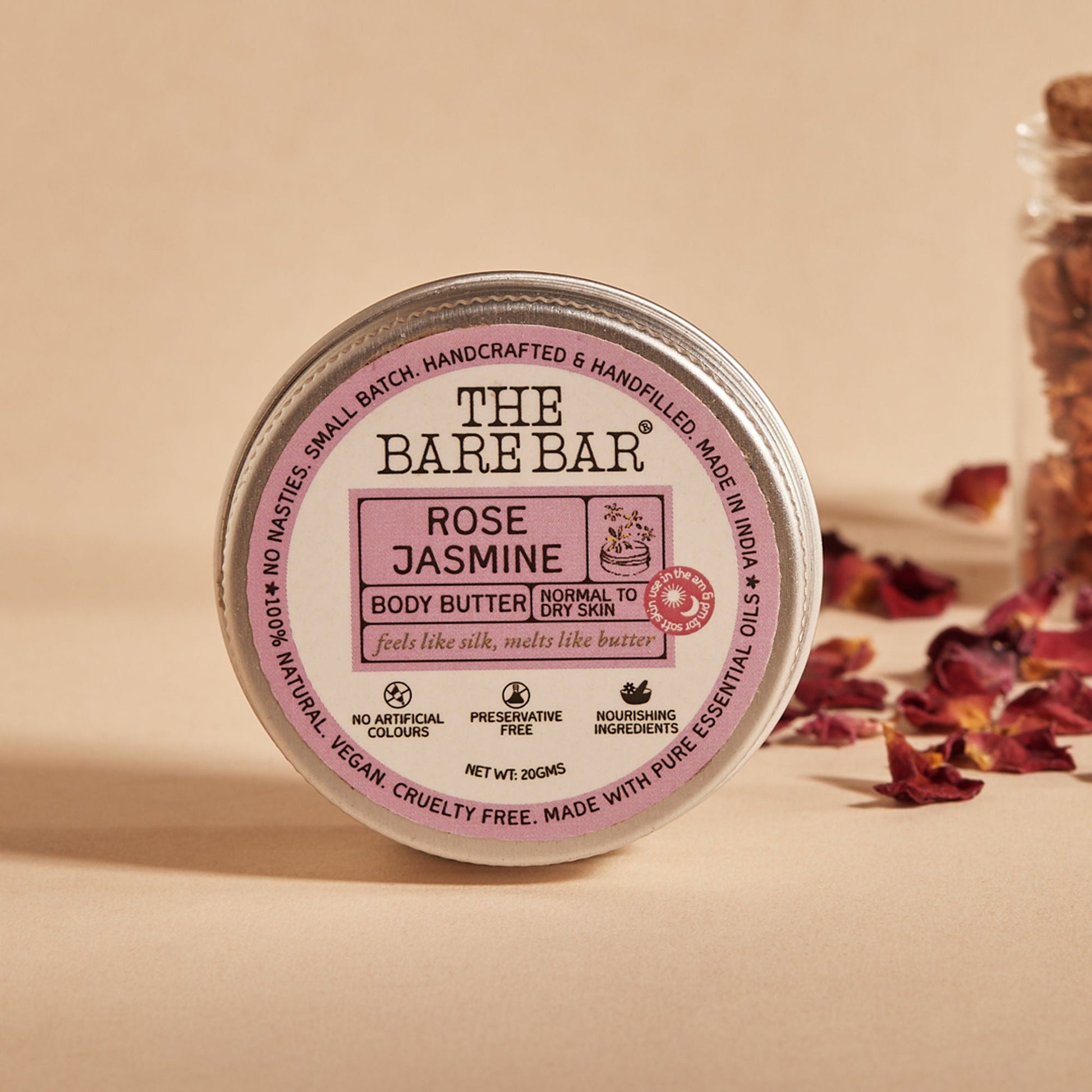 The Bare Bar Rose Jasmine Body Butter - Floral Butter Blend For Soft, Hydrated Skin  Grab2Buy The Bare Bar Grab2Buy