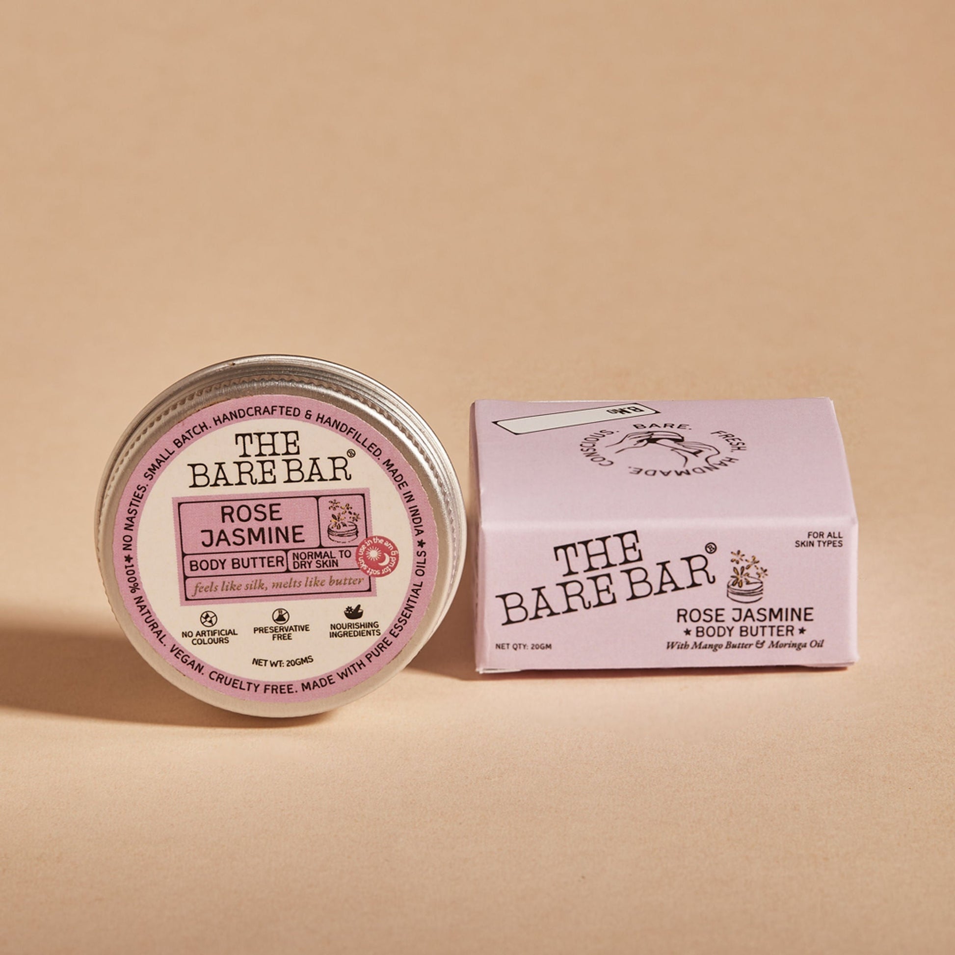 The Bare Bar Rose Jasmine Body Butter - Floral Butter Blend For Soft, Hydrated Skin  Grab2Buy The Bare Bar Grab2Buy