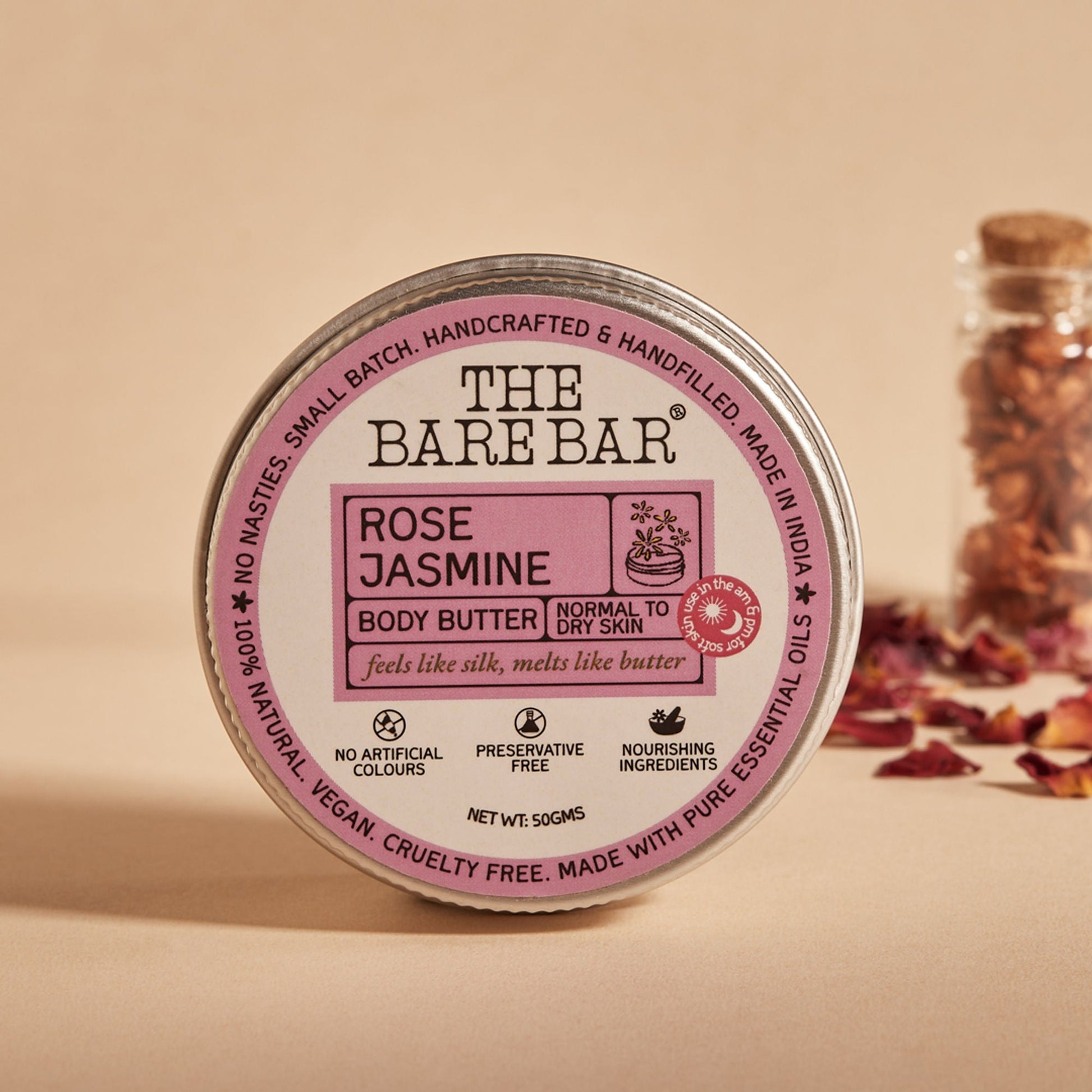 The Bare Bar Rose Jasmine Body Butter - Floral Butter Blend For Soft, Hydrated Skin  Grab2Buy The Bare Bar Grab2Buy