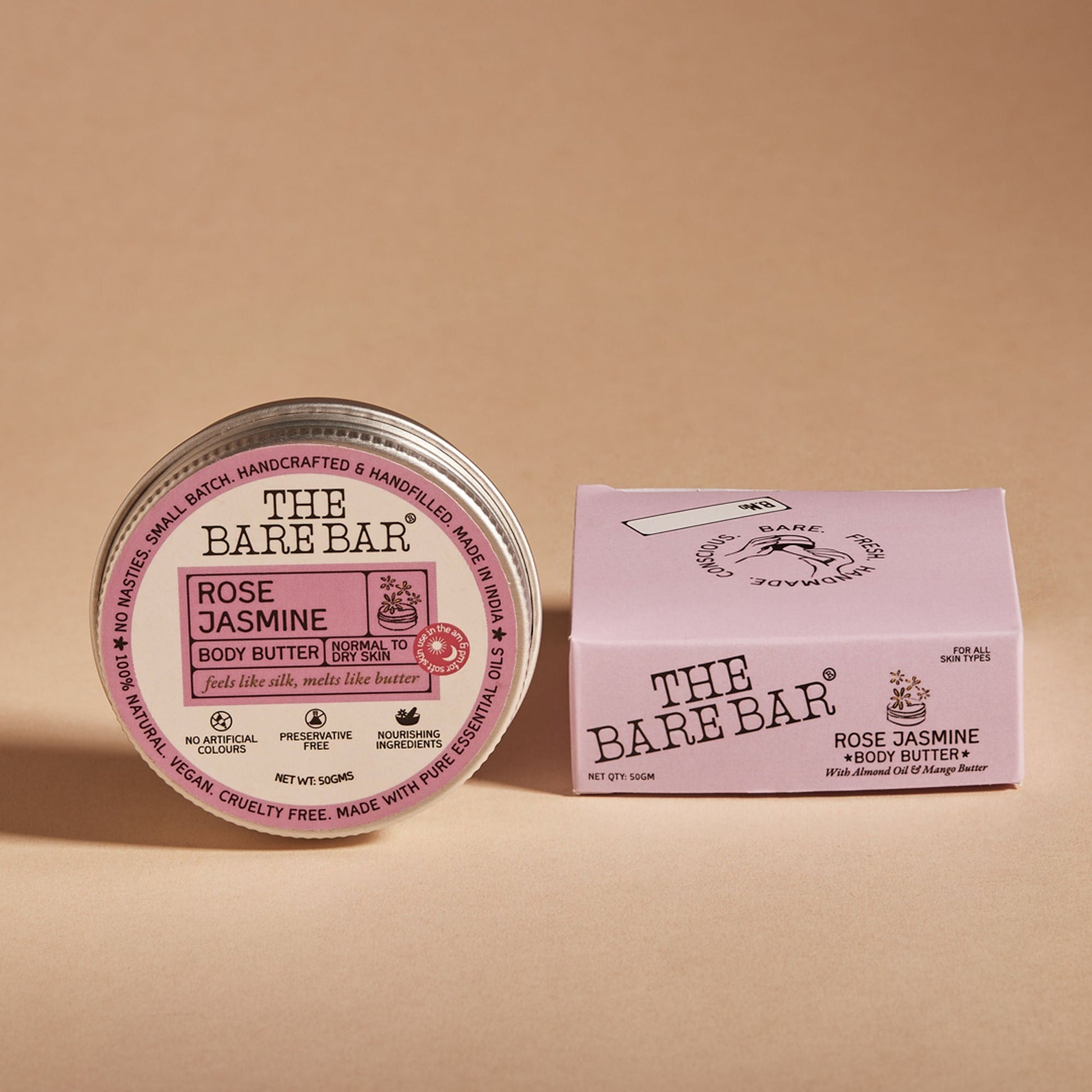 The Bare Bar Rose Jasmine Body Butter - Floral Butter Blend For Soft, Hydrated Skin  Grab2Buy The Bare Bar Grab2Buy