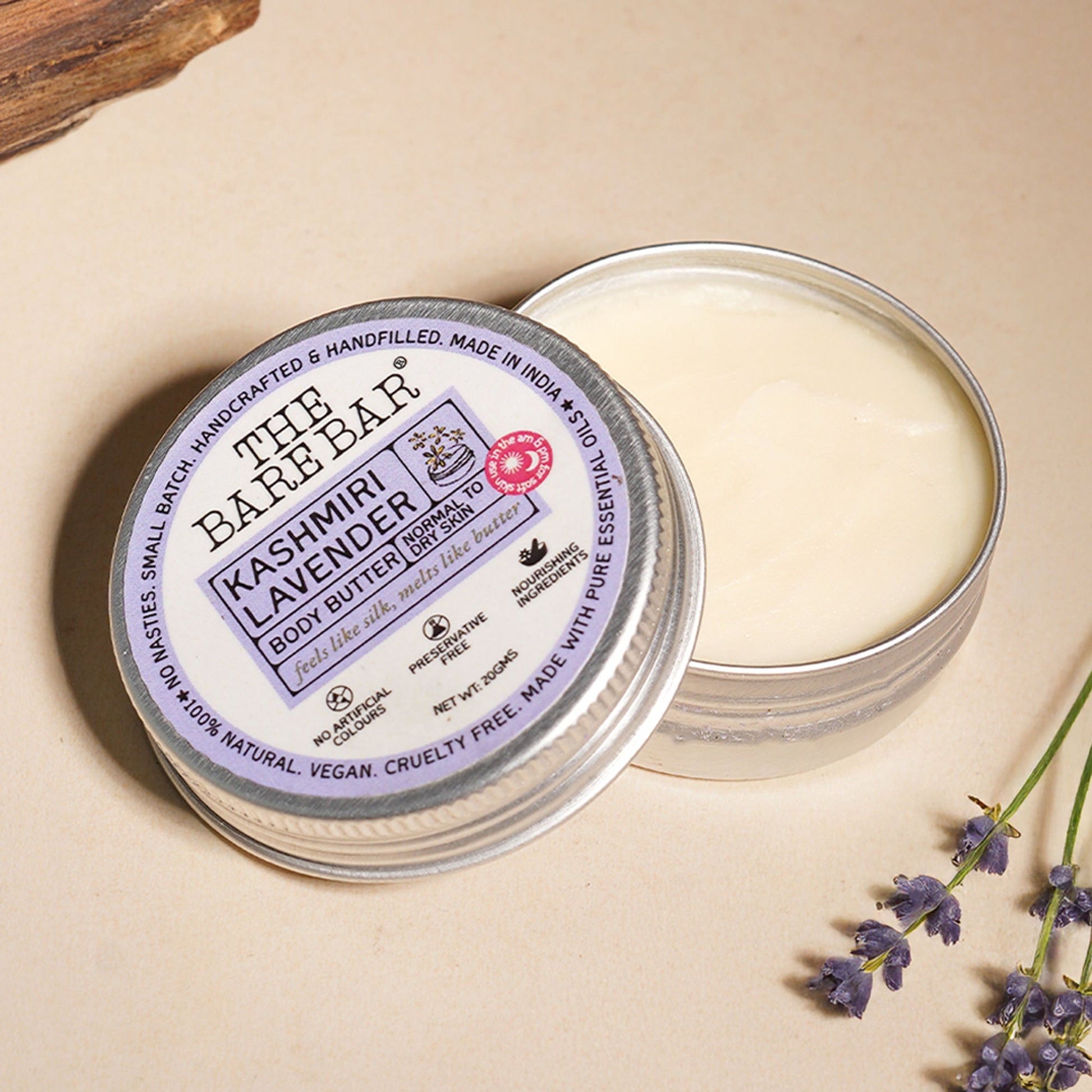 The Bare Bar Kashmiri Lavender Body Butter - Calming Body Cream With Shea And Mango Butters  Grab2Buy The Bare Bar Grab2Buy