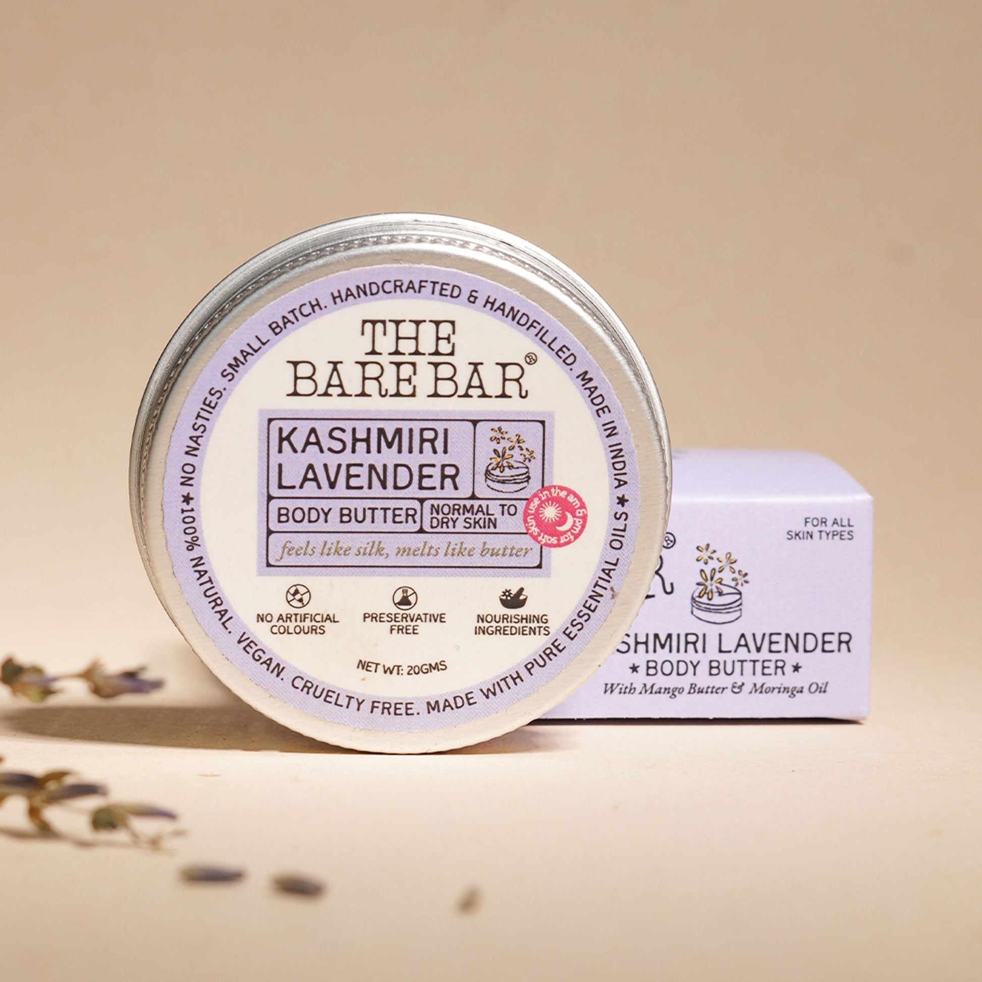 The Bare Bar Kashmiri Lavender Body Butter - Calming Body Cream With Shea And Mango Butters  Grab2Buy The Bare Bar Grab2Buy