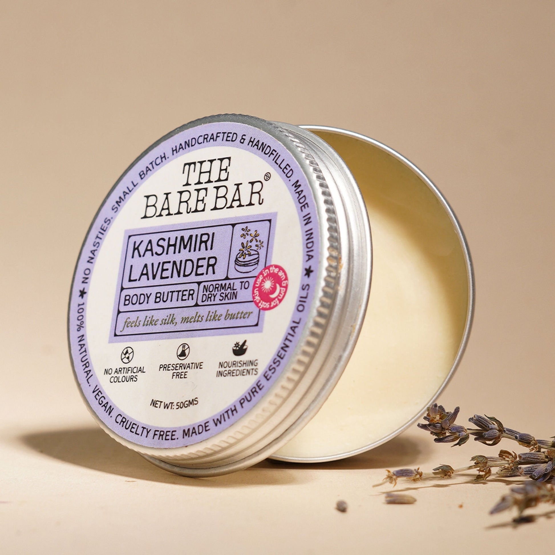 The Bare Bar Kashmiri Lavender Body Butter - Calming Body Cream With Shea And Mango Butters  Grab2Buy The Bare Bar Grab2Buy