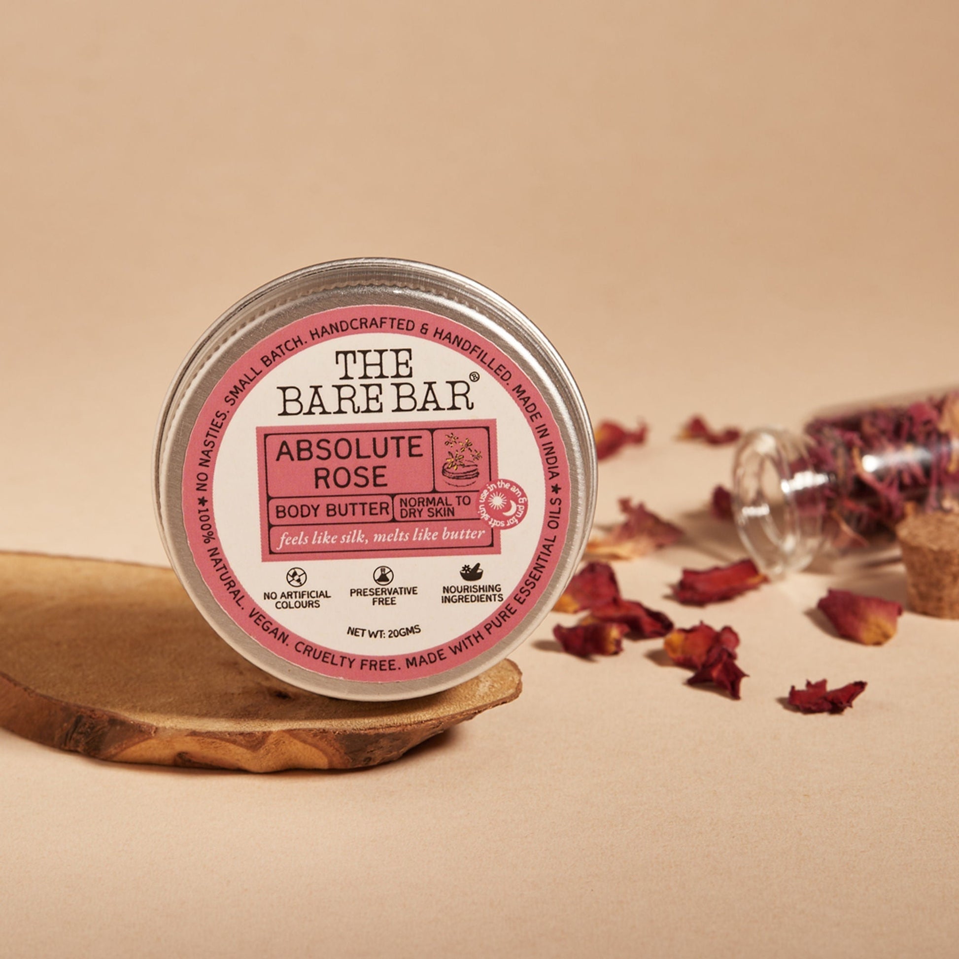 The Bare Bar Absolute Rose Body Butter - Rose-Scented Moisturizer With Clean, Rich Formula  Grab2Buy The Bare Bar Grab2Buy