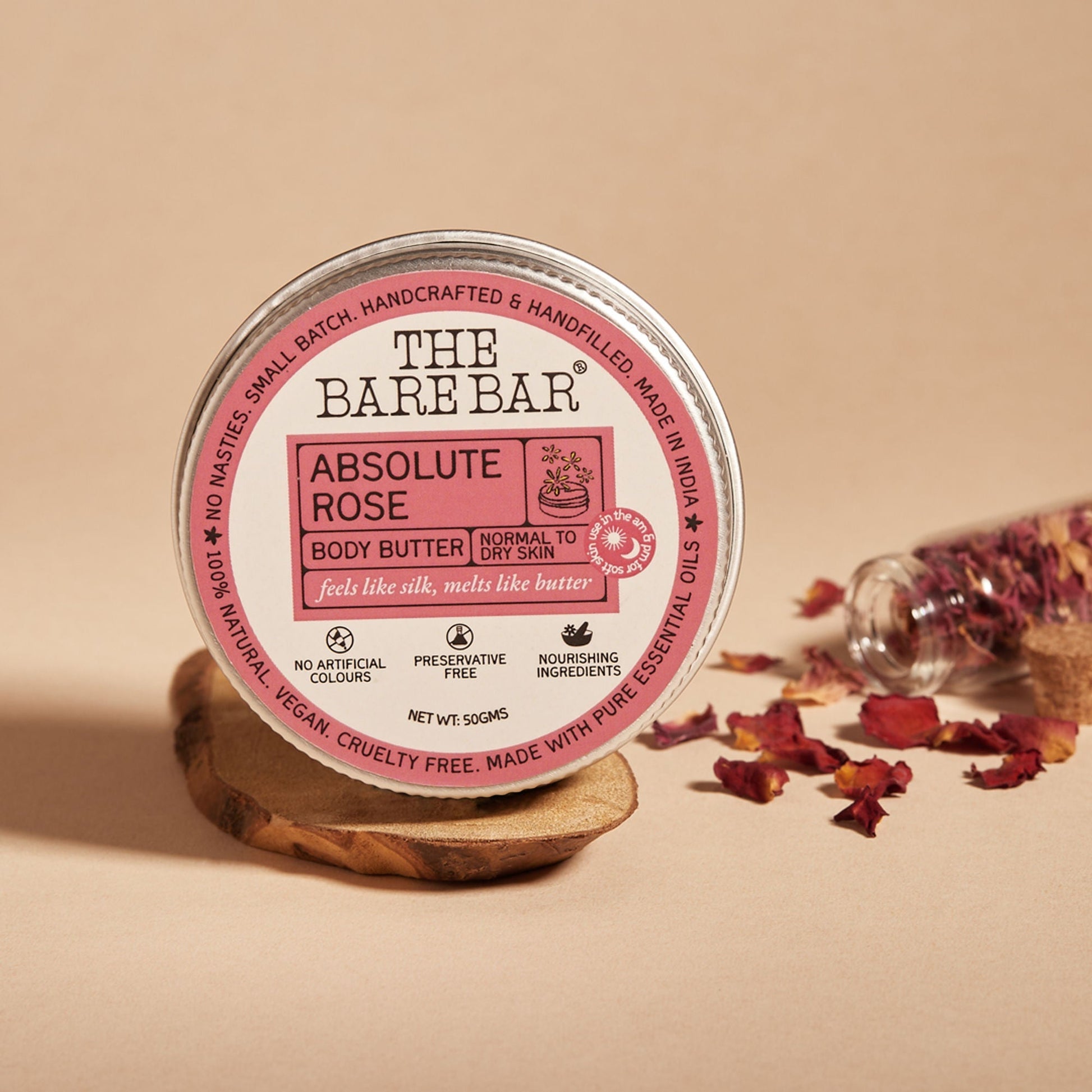 The Bare Bar Absolute Rose Body Butter - Rose-Scented Moisturizer With Clean, Rich Formula  Grab2Buy The Bare Bar Grab2Buy