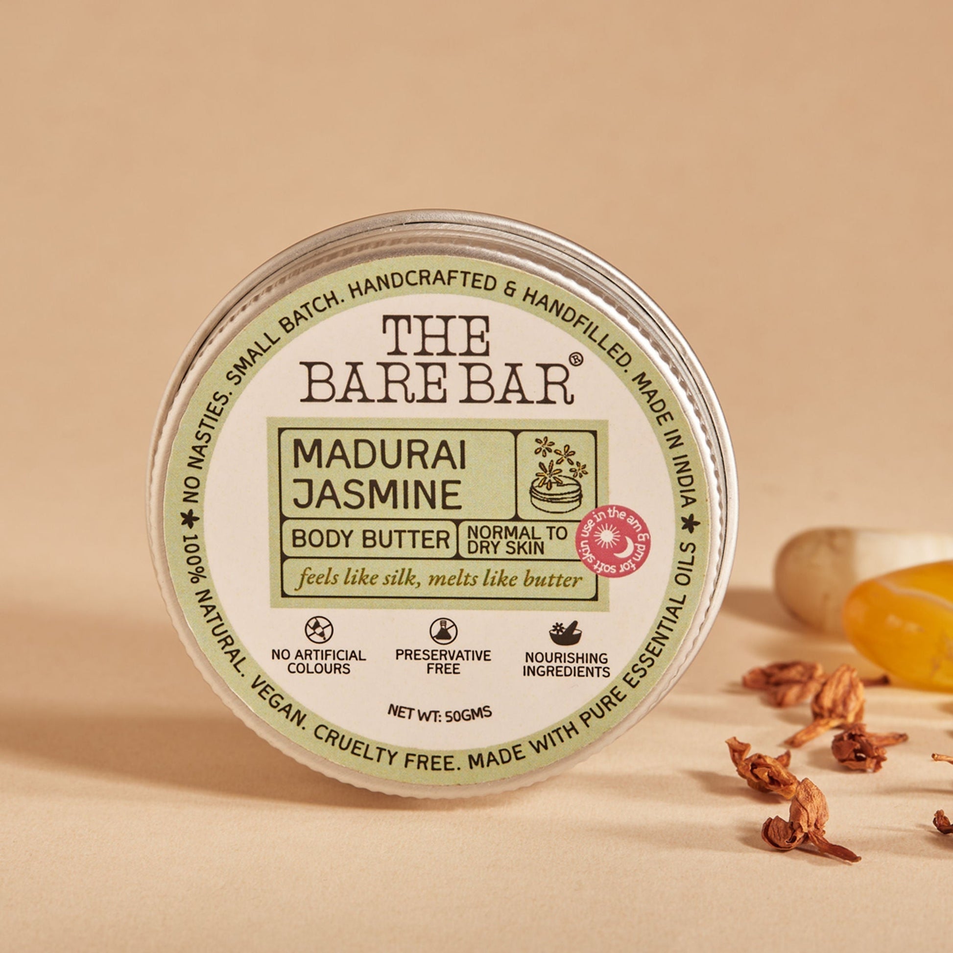 The Bare Bar Madurai Jasmine Body Butter - Floral Moisturizer For Smooth, Radiant Skin  Grab2Buy The Bare Bar Grab2Buy