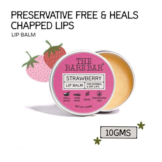 The Bare Bar Berry Blast Lip Balm - Buttery Moisture For Pigmented, Dry Lips - Strawberry  Grab2Buy The Bare Bar Grab2Buy