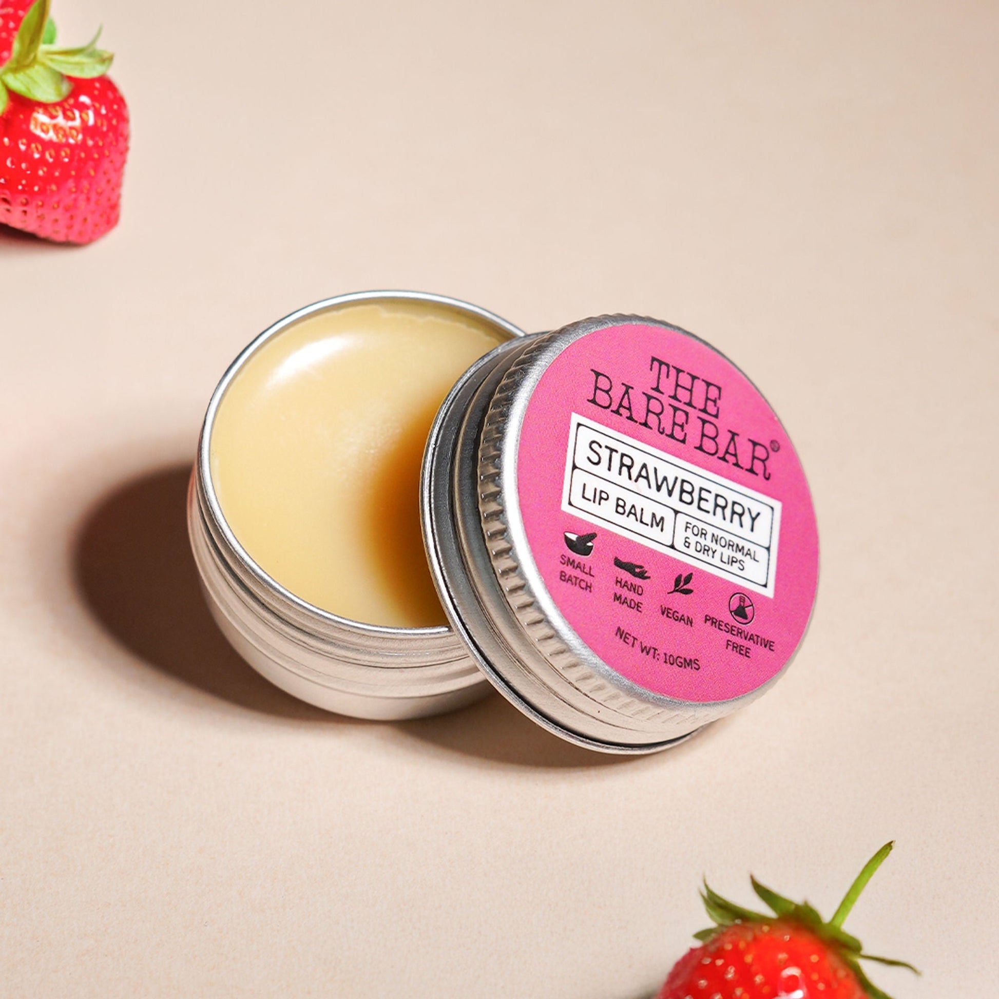 The Bare Bar Berry Blast Lip Balm - Buttery Moisture For Pigmented, Dry Lips - Strawberry  Grab2Buy The Bare Bar Grab2Buy