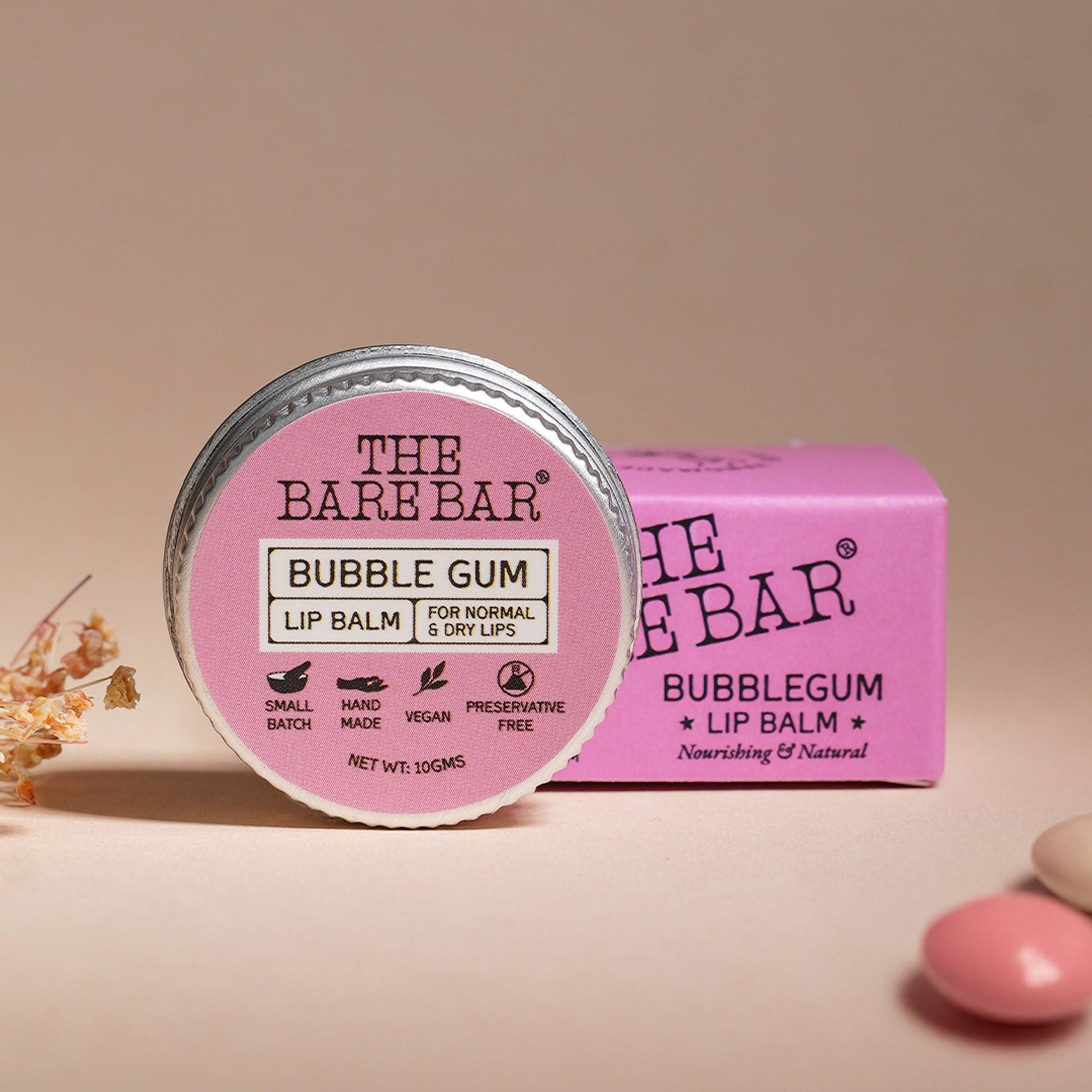 The Bare Bar Berry Blast Lip Balm - Buttery Moisture For Pigmented, Dry Lips - Bubble Gum  Grab2Buy The Bare Bar Grab2Buy