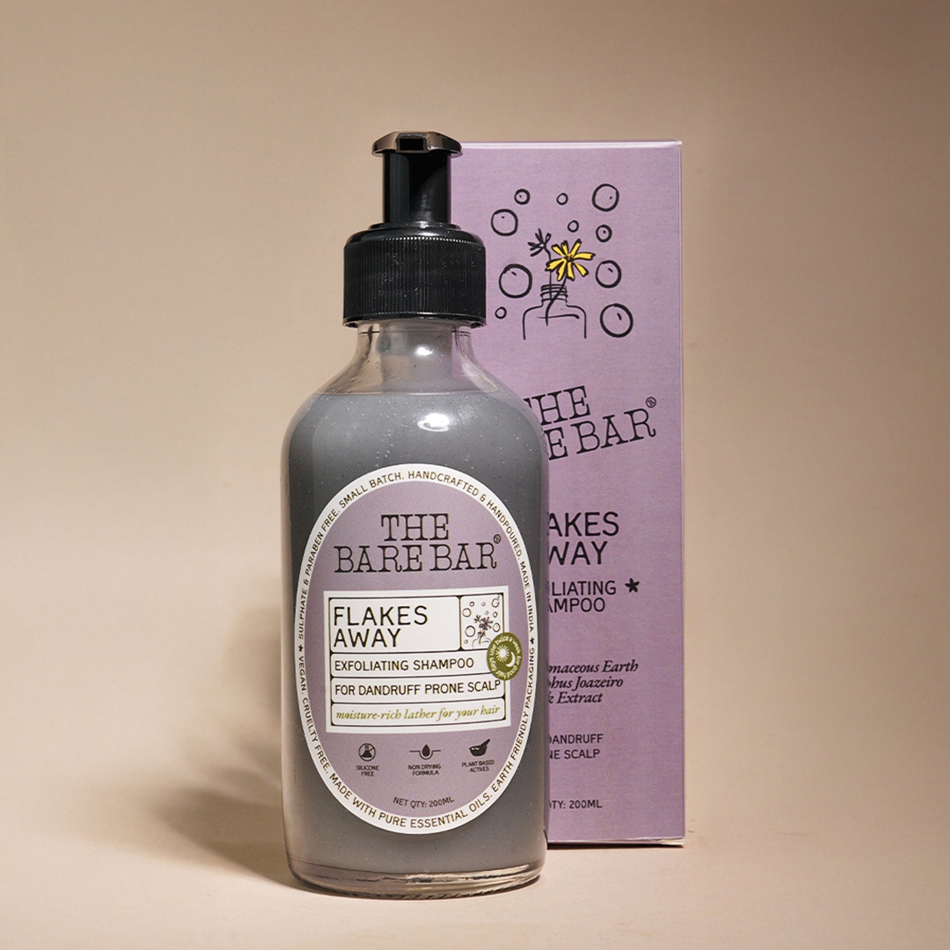 The Bare Bar Flakes Away Exfoliating Shampoo-Clears Scalp Buildup, Soothes & Hydrates Without Grease  Grab2Buy The Bare Bar Grab2Buy