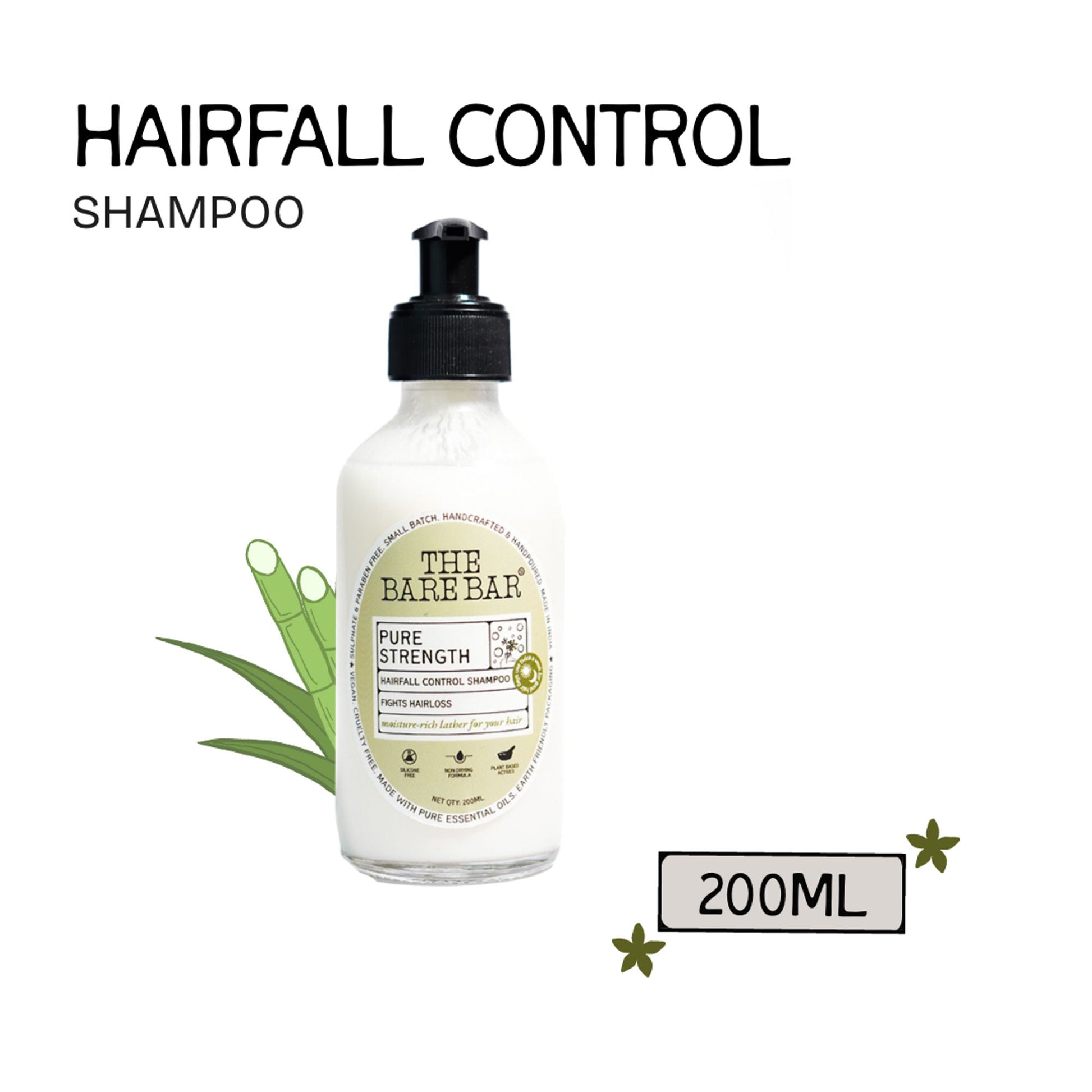 The Bare Bar Pure Strength Shampoo - Exfoliates Scalp, Strengthens Hair & Restores Ph Balance  Grab2Buy The Bare Bar Grab2Buy