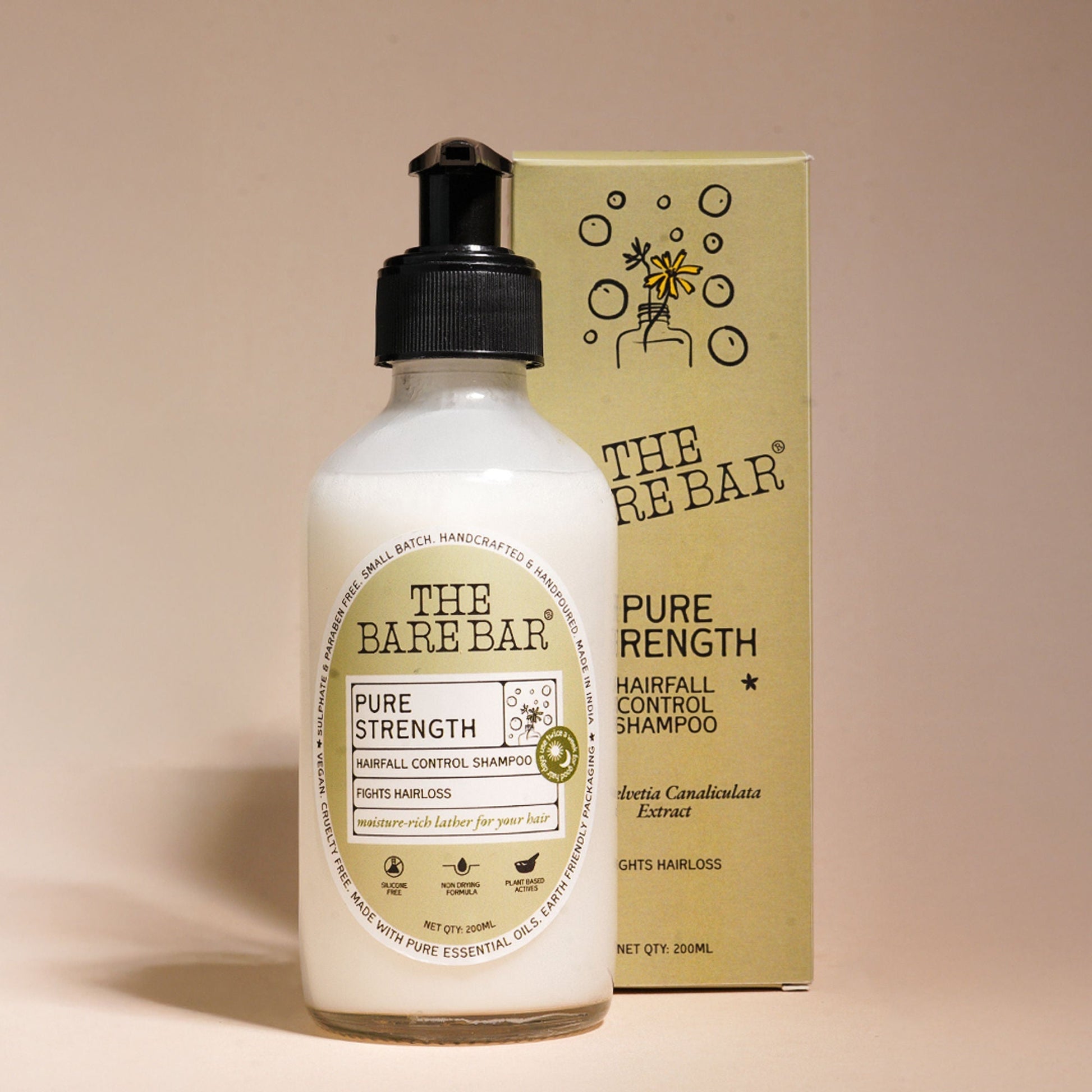 The Bare Bar Pure Strength Shampoo - Exfoliates Scalp, Strengthens Hair & Restores Ph Balance  Grab2Buy The Bare Bar Grab2Buy