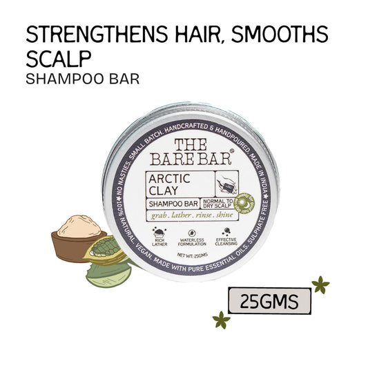 The Bare Bar Arctic Clay Shampoo Bar - Detoxifies Scalp, Boosts Volume & Locks In Moisture  Grab2Buy The Bare Bar Grab2Buy