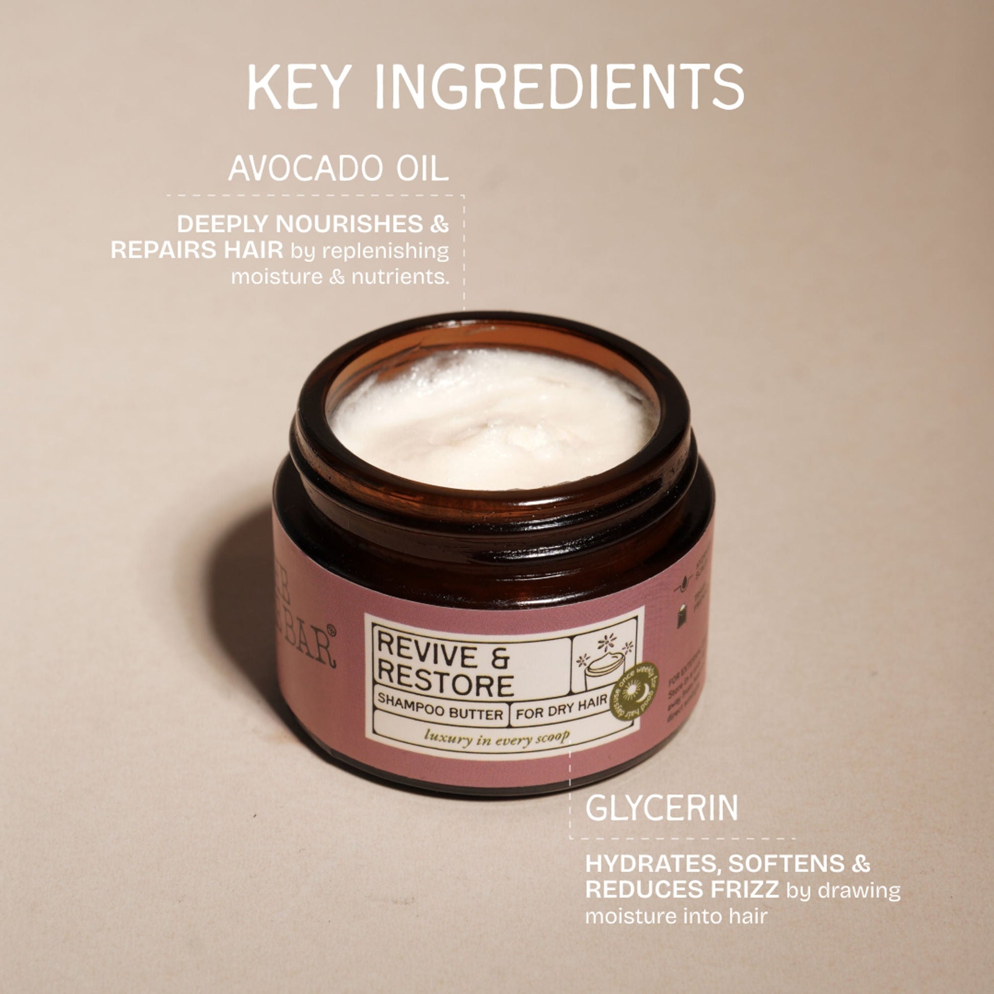 The Bare Bar Revive & Restore Shampoo Butter - Intense Hydration, Frizz Control & Hair Repair  Grab2Buy The Bare Bar Grab2Buy