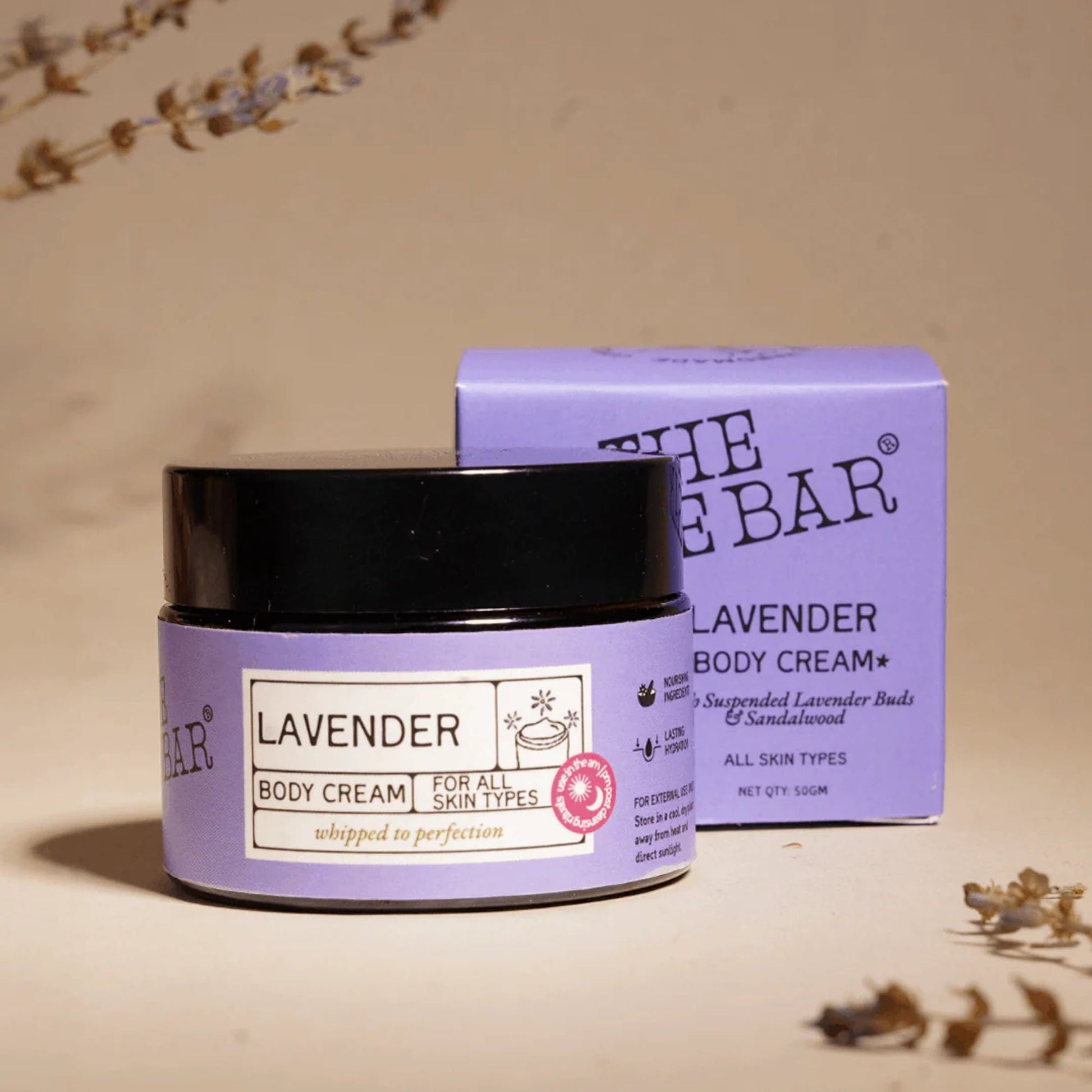 The Bare Bar Lavender Body Cream Floral Sweet Scent With Sandalwood & Lavender  Grab2Buy The Bare Bar Grab2Buy
