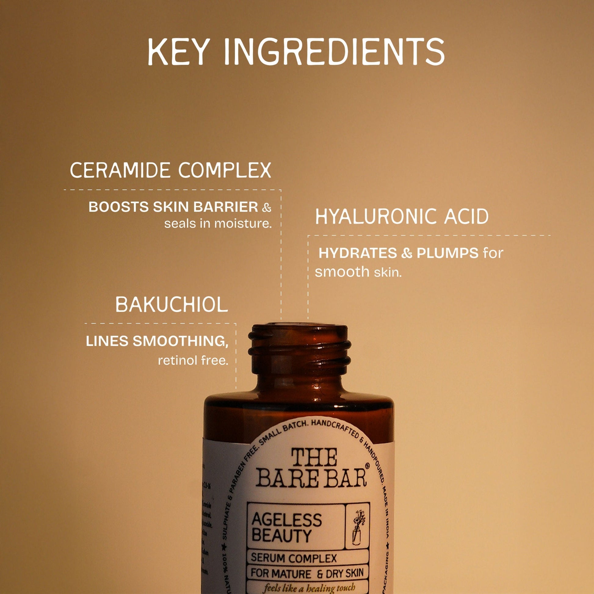 The Bare Bar Ageless Beauty Serum With Bakuchiol & Ceramides  Grab2Buy The Bare Bar Grab2Buy