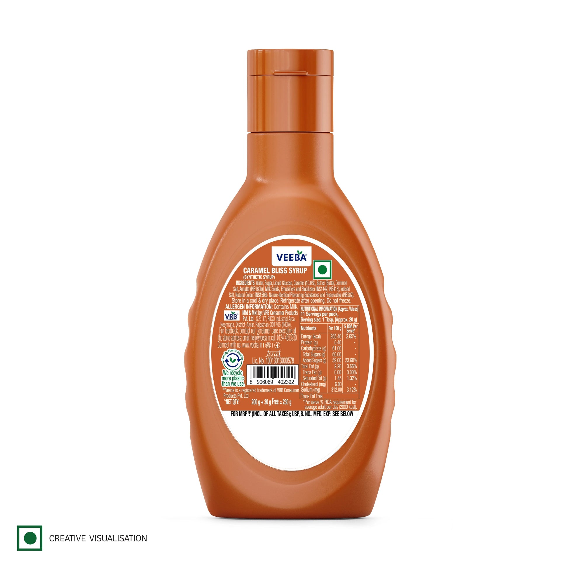Veeba Caramel Bliss Syrup 