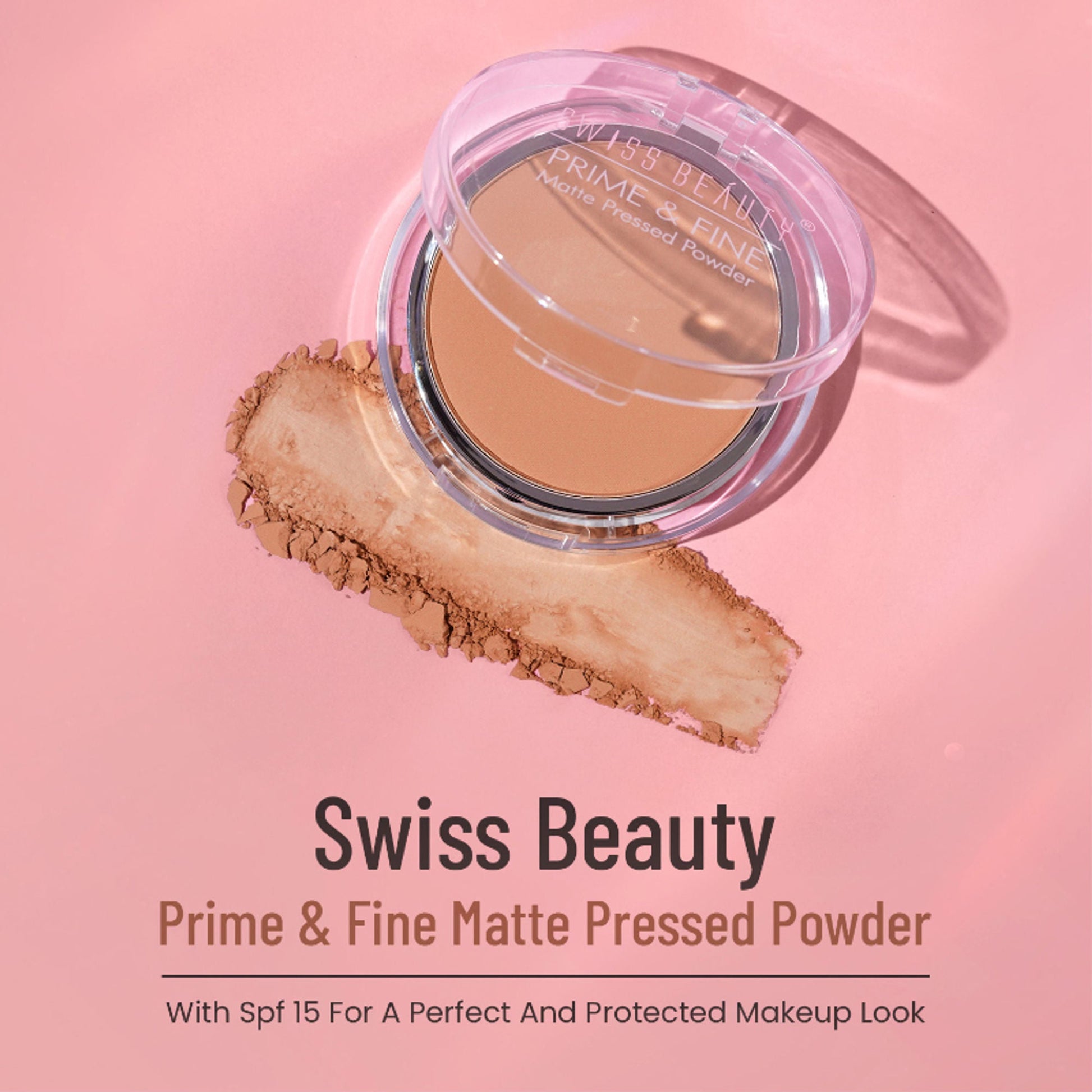 Swiss Beauty Prime & Fine Matte Pressed Powder - 1 Classic Ivory