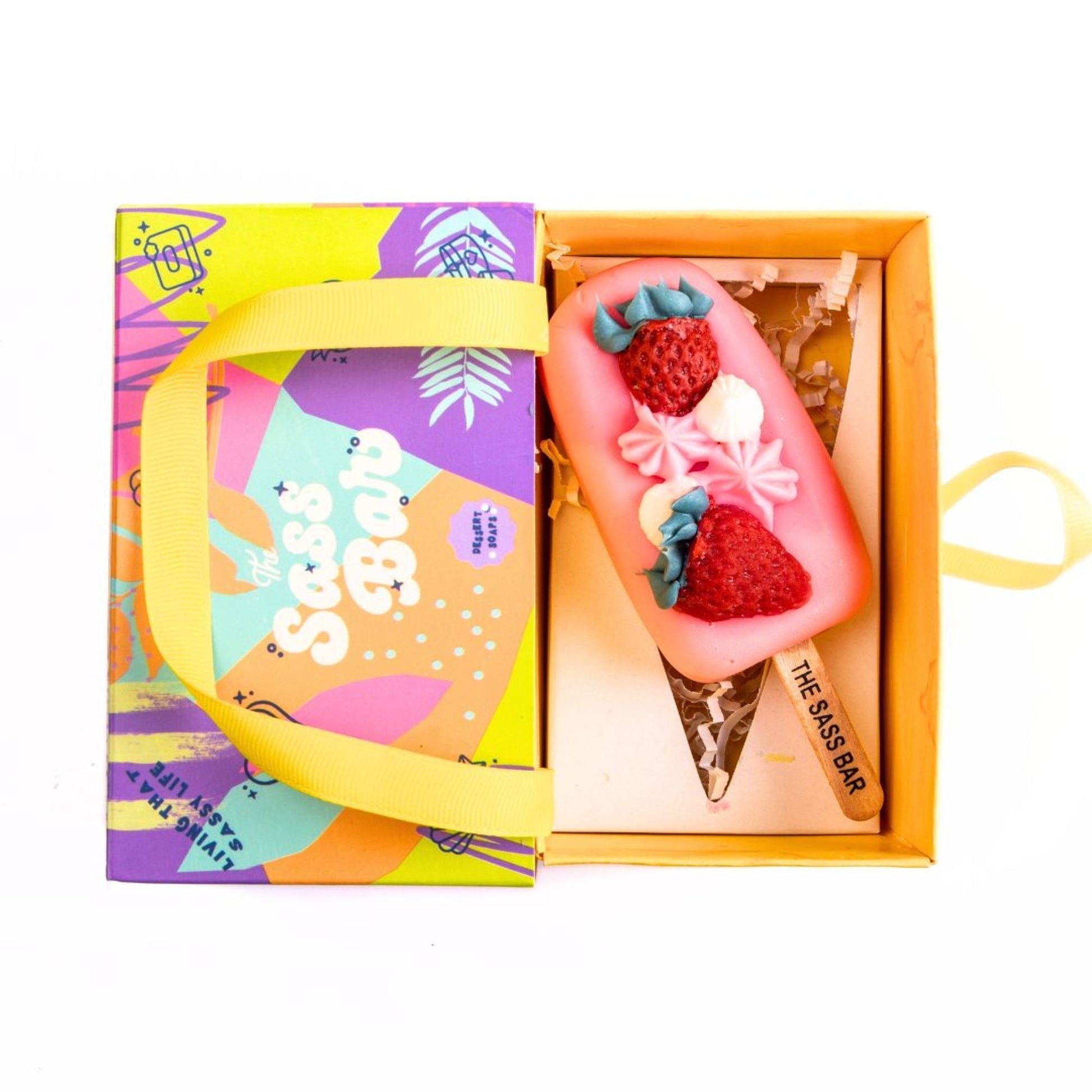 The Sass Bar Strawberries N' Cream Popsicle Soap  Grab2Buy The Sass Bar Grab2Buy