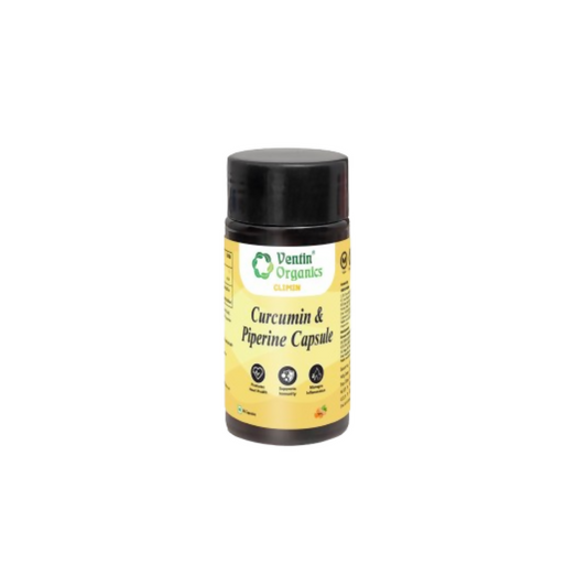 Ventin Organics Climin Curcumin with Piperine Capsules 