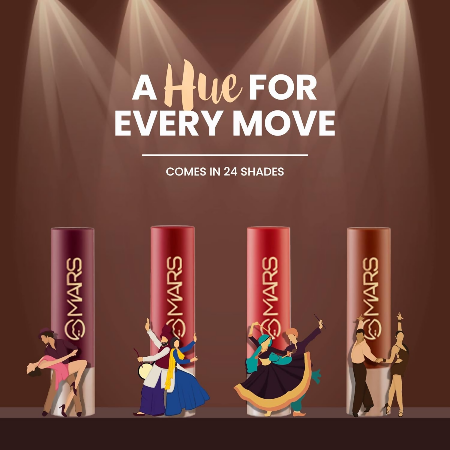 MARS Cosmetics Creamy Matte Long Lasting Lipstick - 02 Zesty Zumba 