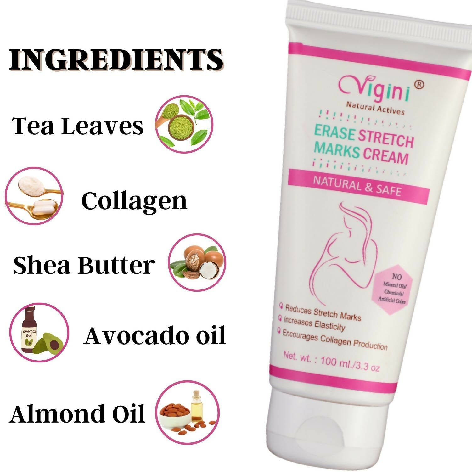 Vigini Natural Actives Stretch Marks Scars Removal Oil Cream  Grab2Buy Vigini Grab2Buy