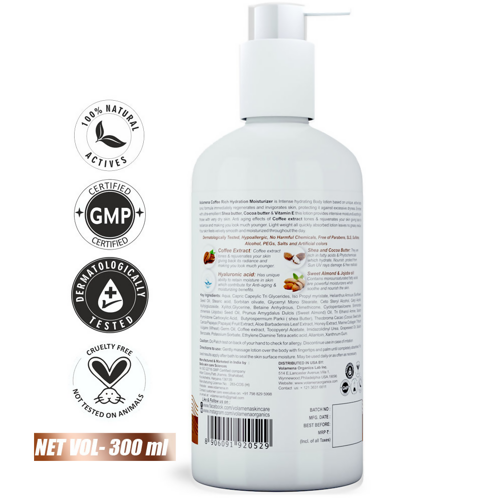 Volamena Coffee Rich Hydration Moisturizer Repair Body Lotion  Grab2Buy Volamena Grab2Buy
