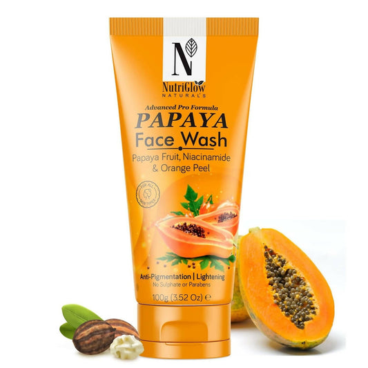 NutriGlow NATURAL'S Advanced Pro Formula Papaya for Skin Brightening & Tan Removal Face Wash - Grab2buy