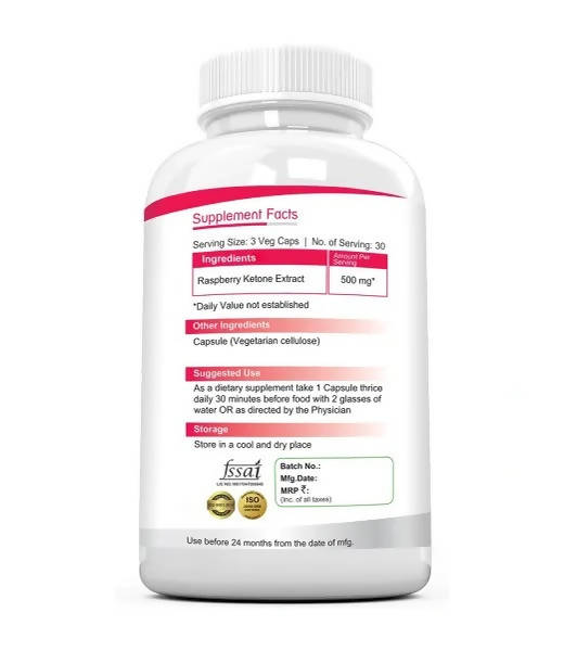 Ramini Bio Nutrition Raspberry Ketones 500mg Veg Capsules - Grab2buy