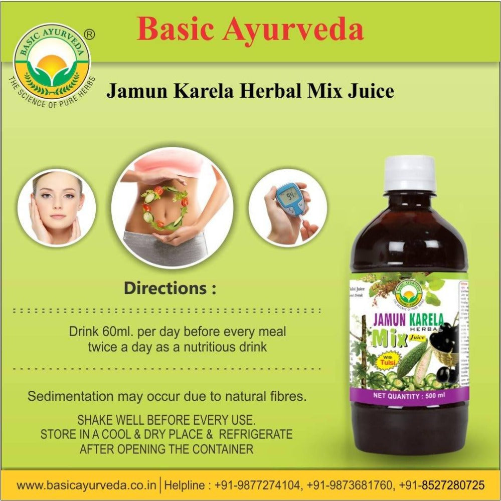 Basic Ayurveda Jamun Karela Herbal Mix Juice  Grab2Buy Basic Ayurveda Grab2Buy