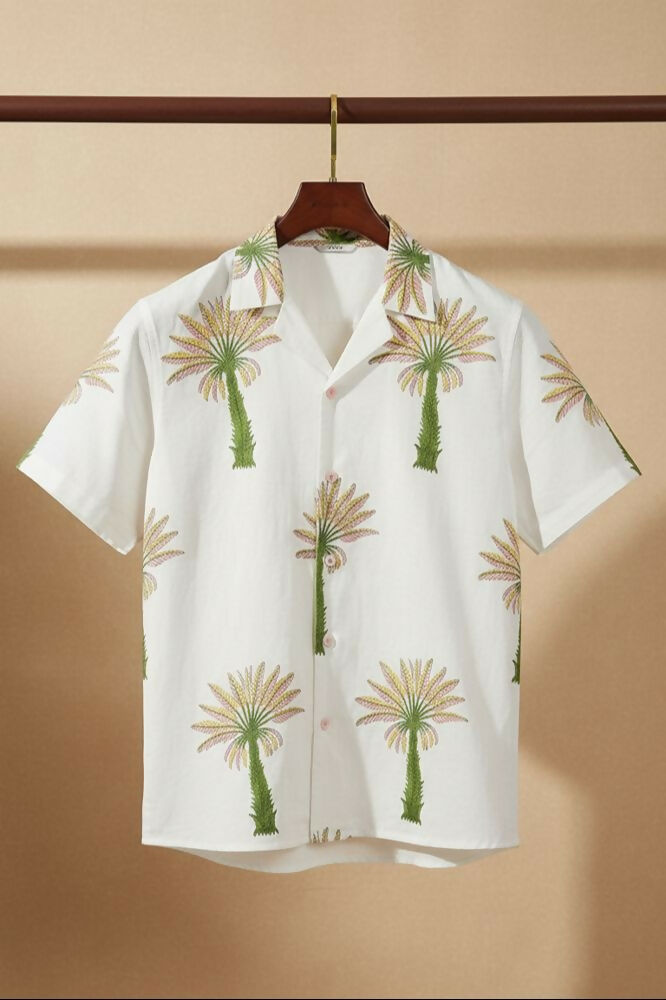 Leisure — Ivory Ajrakh Cotton Shirt by Hilo Design
