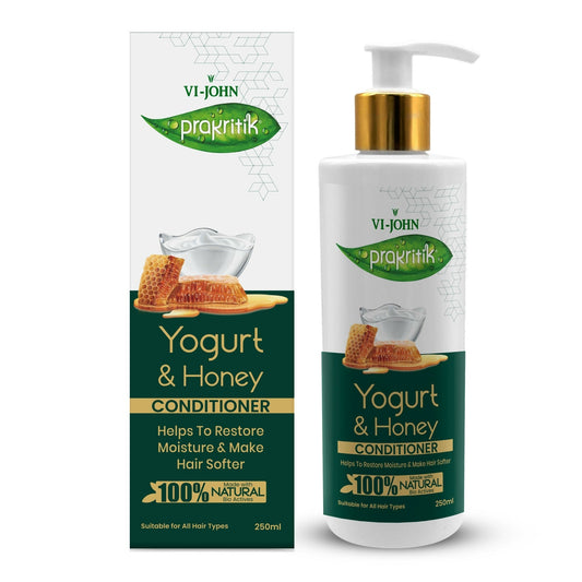 VI-JOHN Prakritik Yogurt & Honey Conditioner, Restores Hair Moisture, Made With Natural Bio-Active  Grab2Buy VI-JOHN Grab2Buy